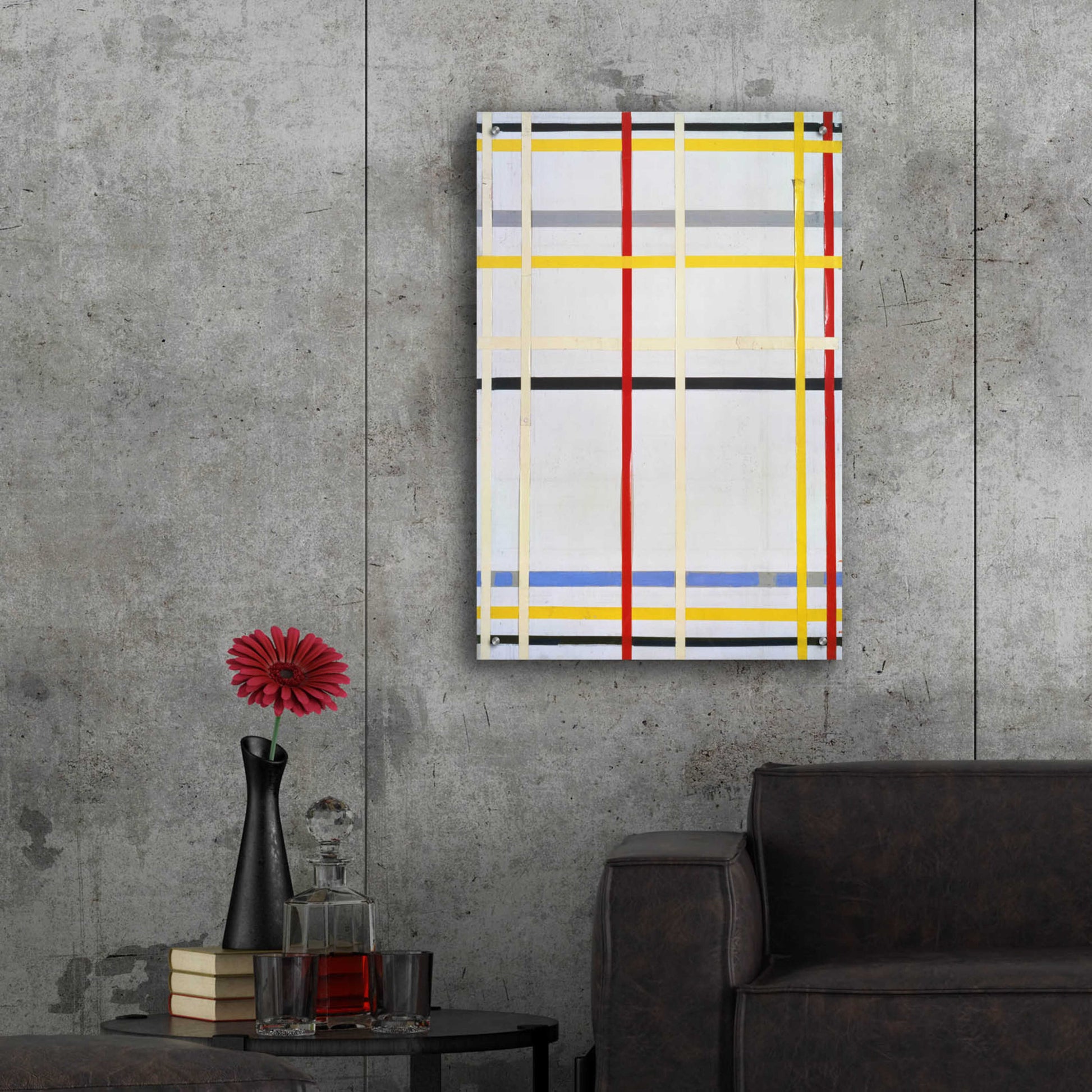 Epic Art 'New York City 2, 1941' by Piet Mondrian, Acrylic Glass Wall Art,24x36