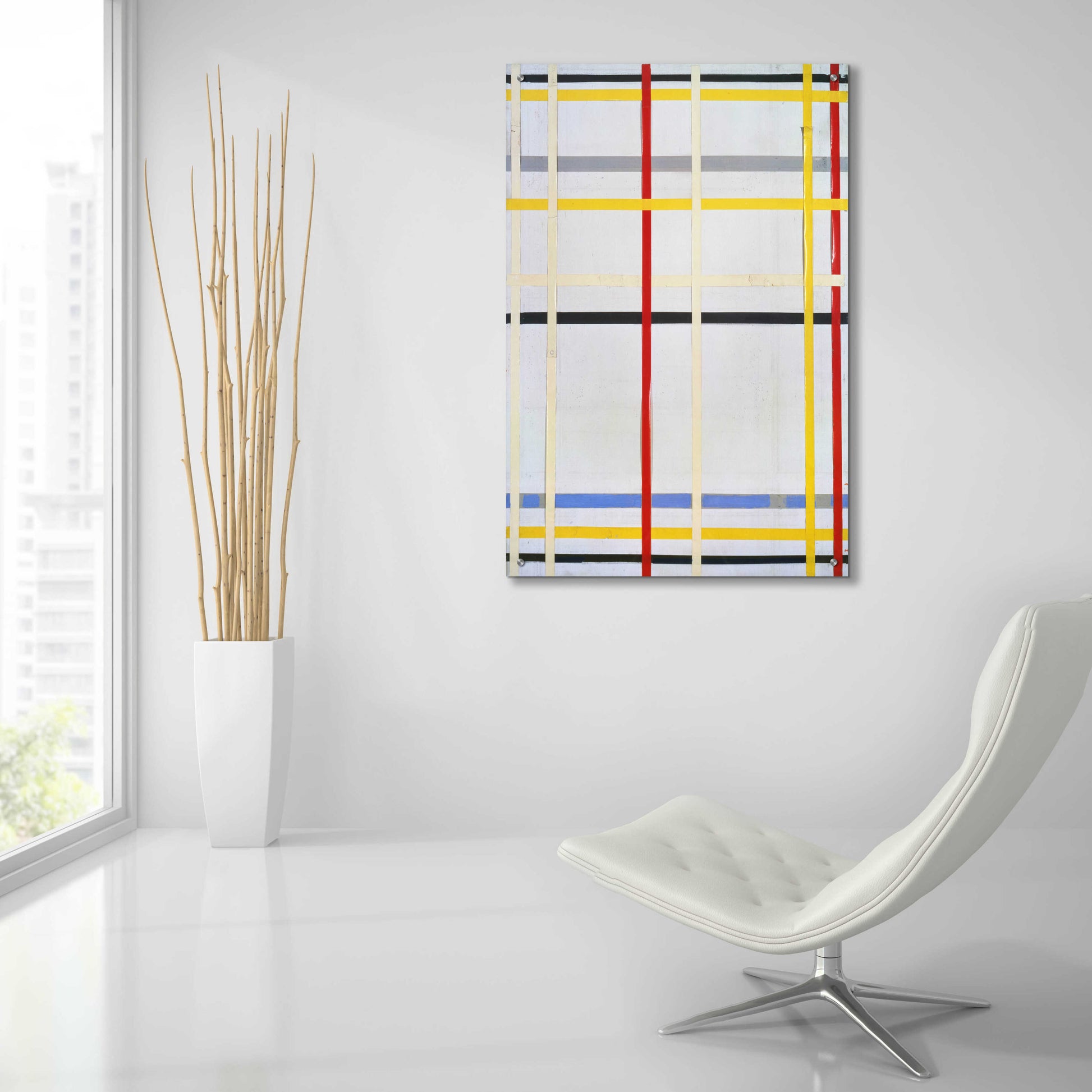 Epic Art 'New York City 2, 1941' by Piet Mondrian, Acrylic Glass Wall Art,24x36