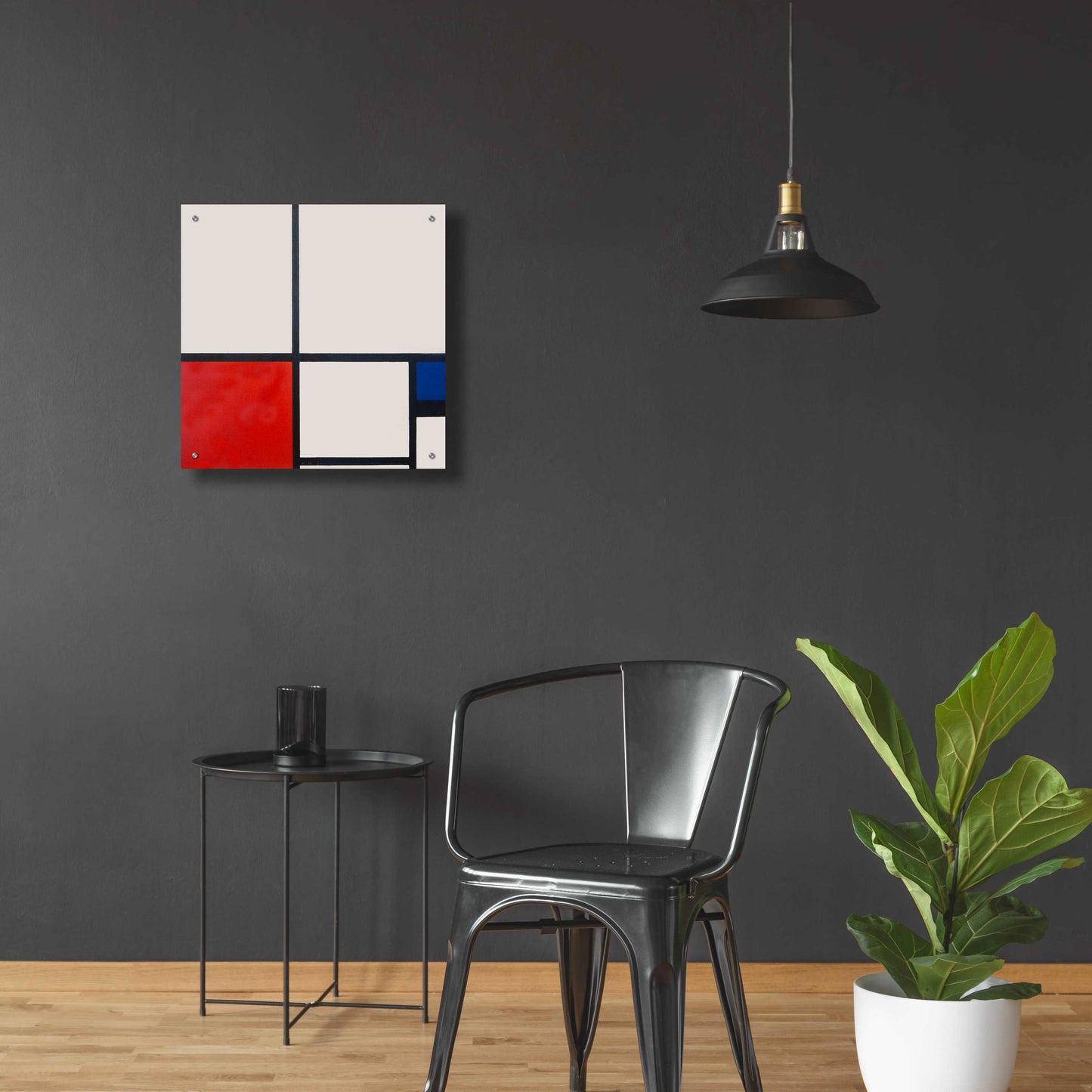 Epic Art 'Composition in White, Red and Blue' by Piet Mondrian, Acrylic Glass Wall Art,24x24