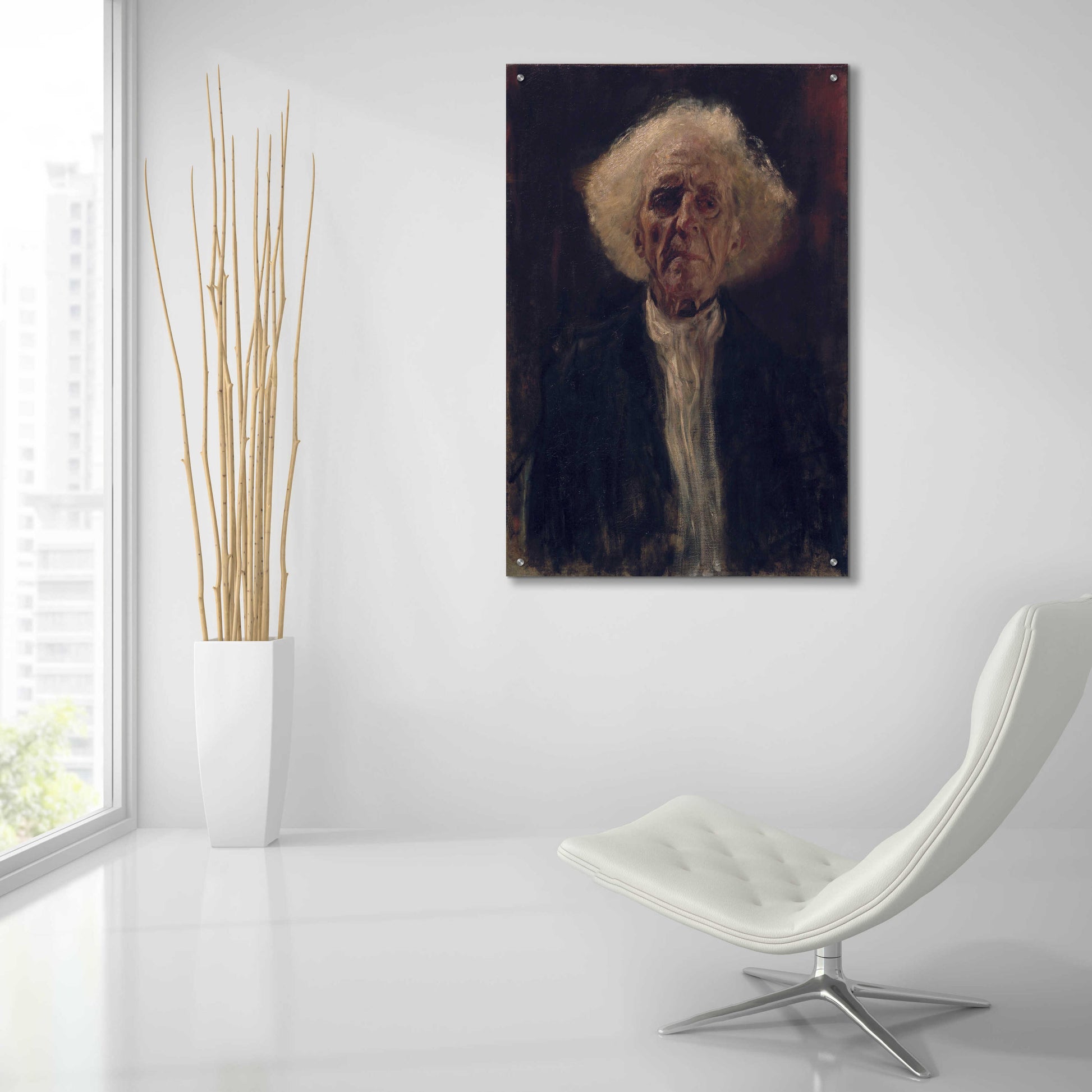 Epic Art 'Blind Man' by Gustav Klimt, Acrylic Glass Wall Art,24x36