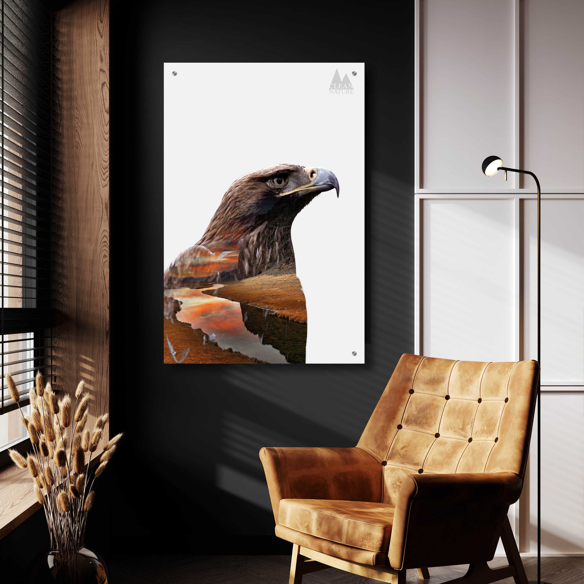 Epic Art 'Eagle' by Clean Nature, Acrylic Glass Wall Art,24x36
