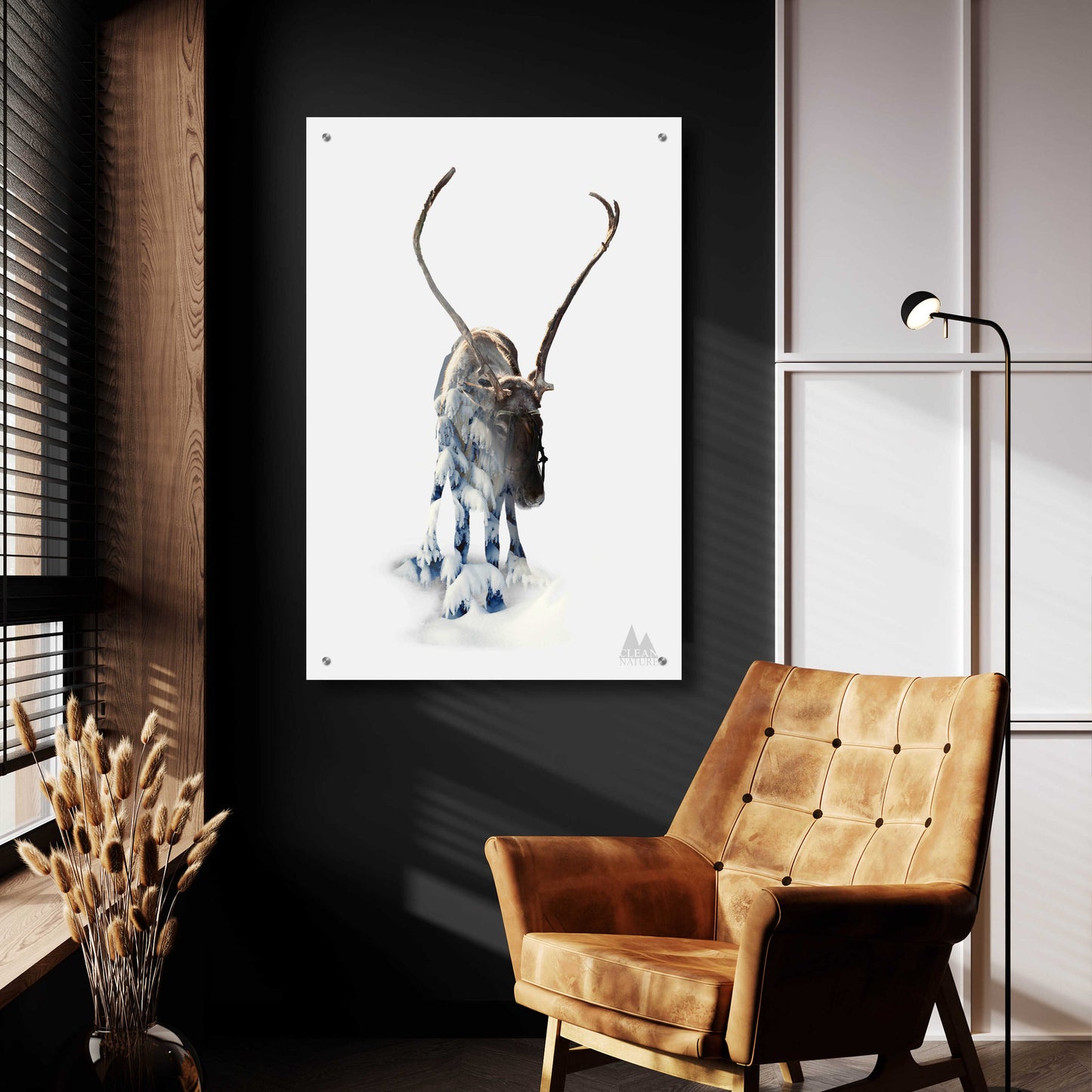 Epic Art 'Moose' by Clean Nature, Acrylic Glass Wall Art,24x36