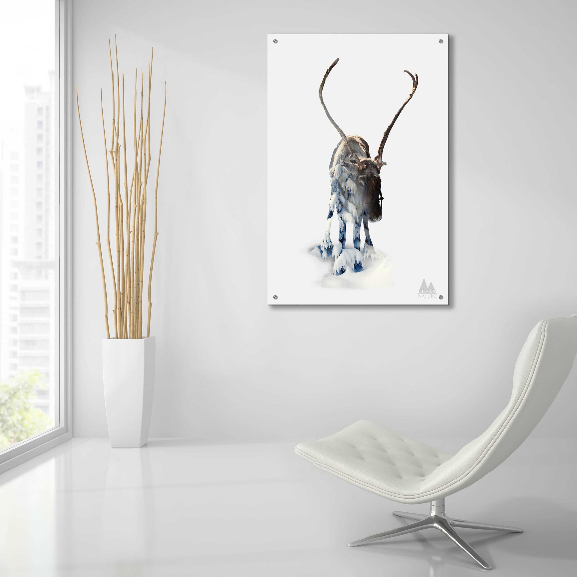 Epic Art 'Moose' by Clean Nature, Acrylic Glass Wall Art,24x36