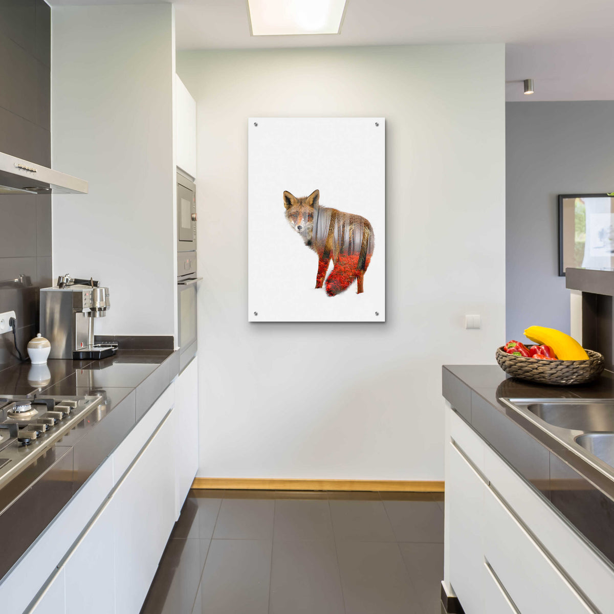 Epic Art 'Red fox' by Clean Nature, Acrylic Glass Wall Art,24x36