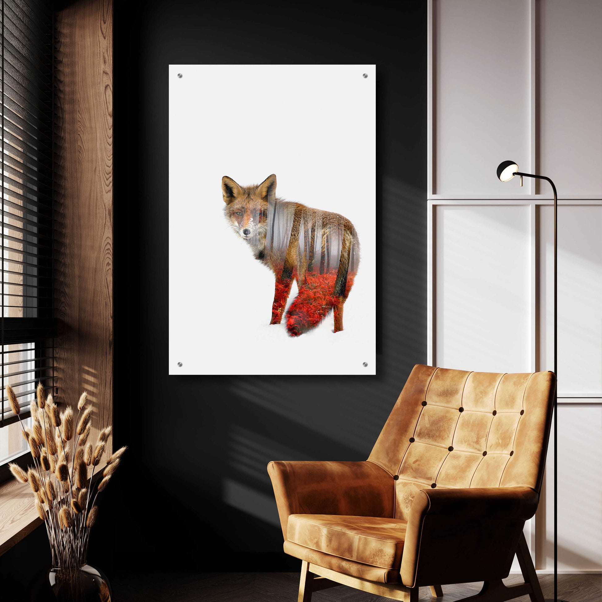 Epic Art 'Red fox' by Clean Nature, Acrylic Glass Wall Art,24x36