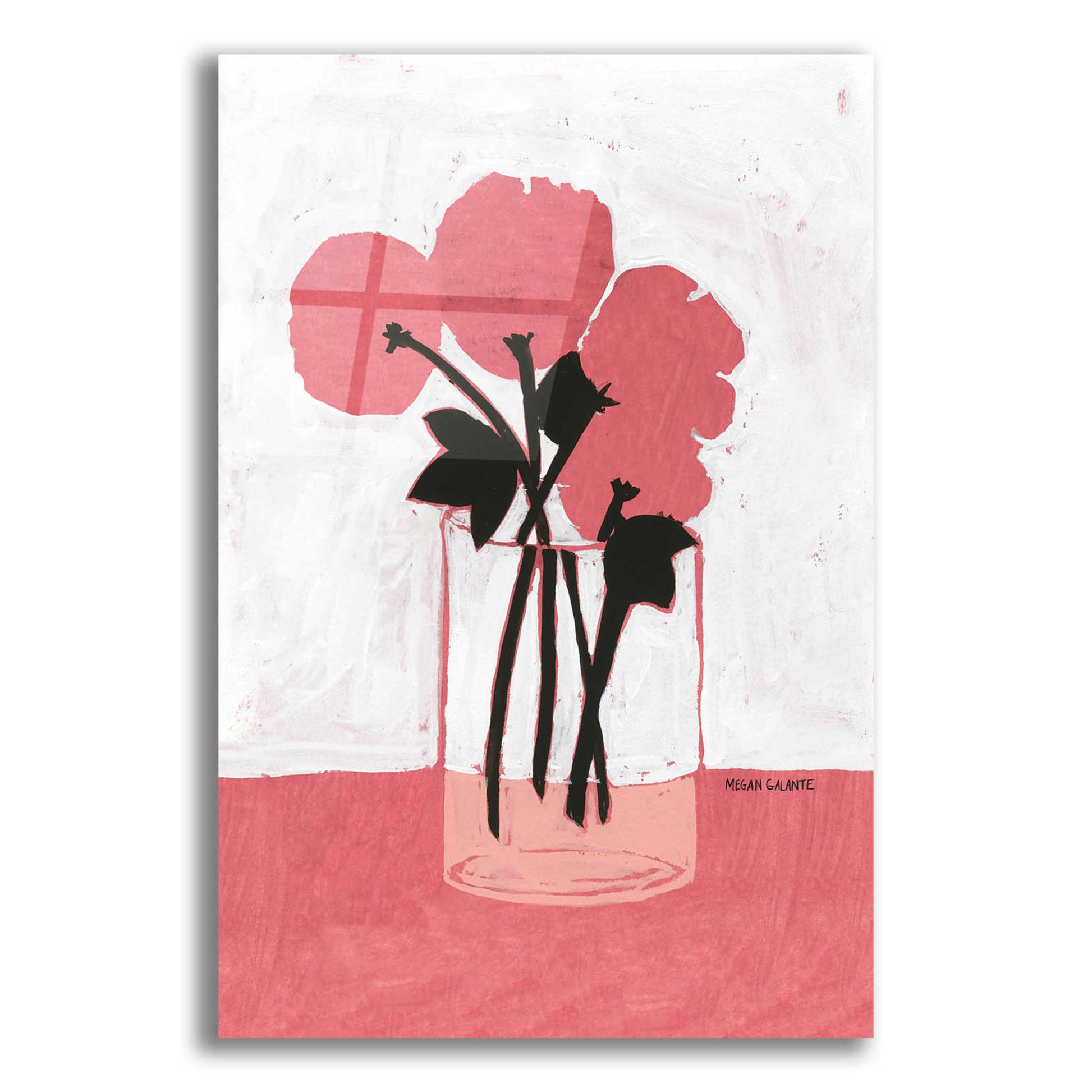 Epic Art 'Poppy Vase' by Megan Galante, Acrylic Glass Wall Art,12x16