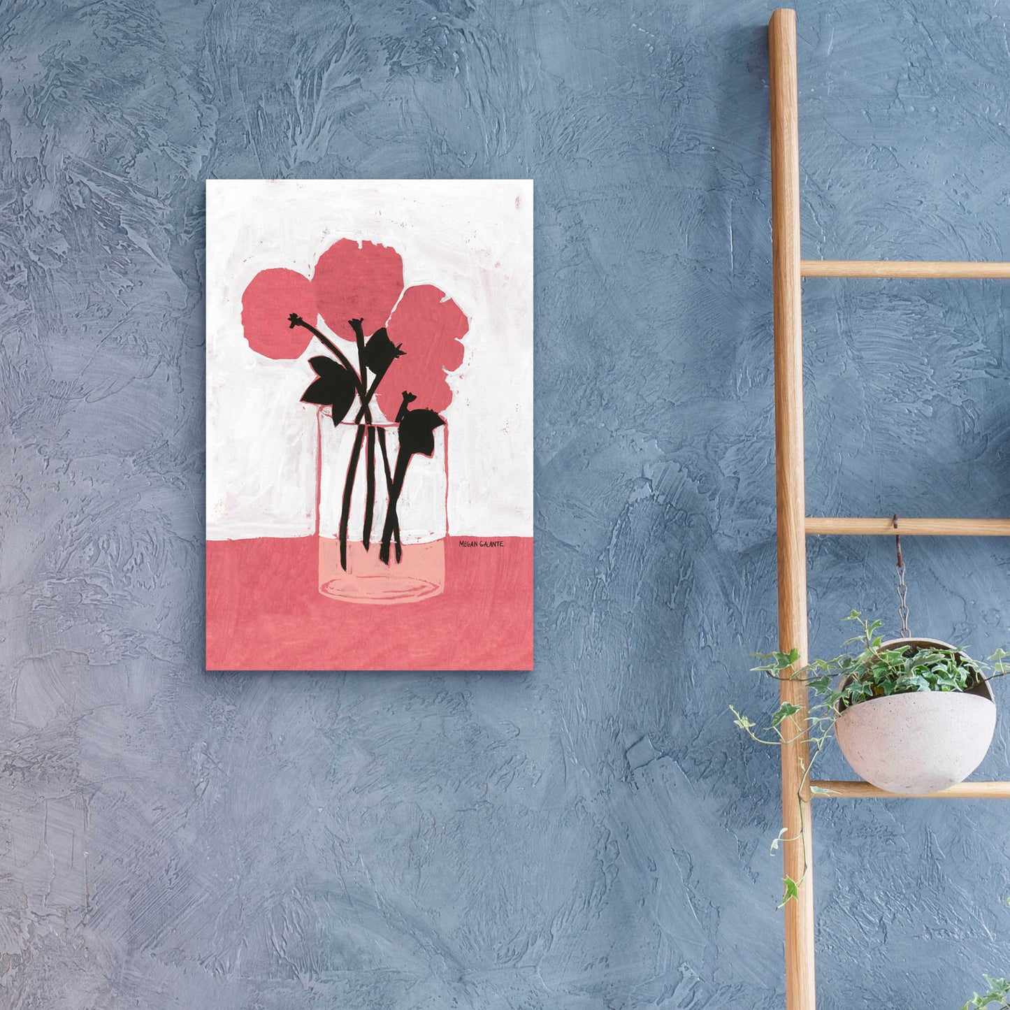 Epic Art 'Poppy Vase' by Megan Galante, Acrylic Glass Wall Art,16x24