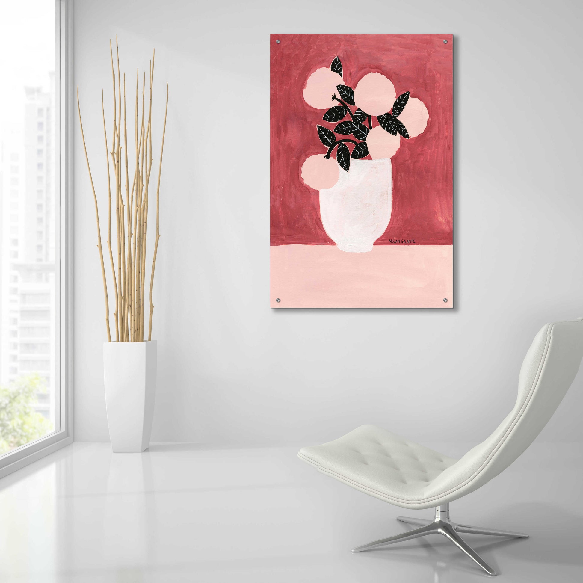 Epic Art 'Posy Vase' by Megan Galante, Acrylic Glass Wall Art,24x36