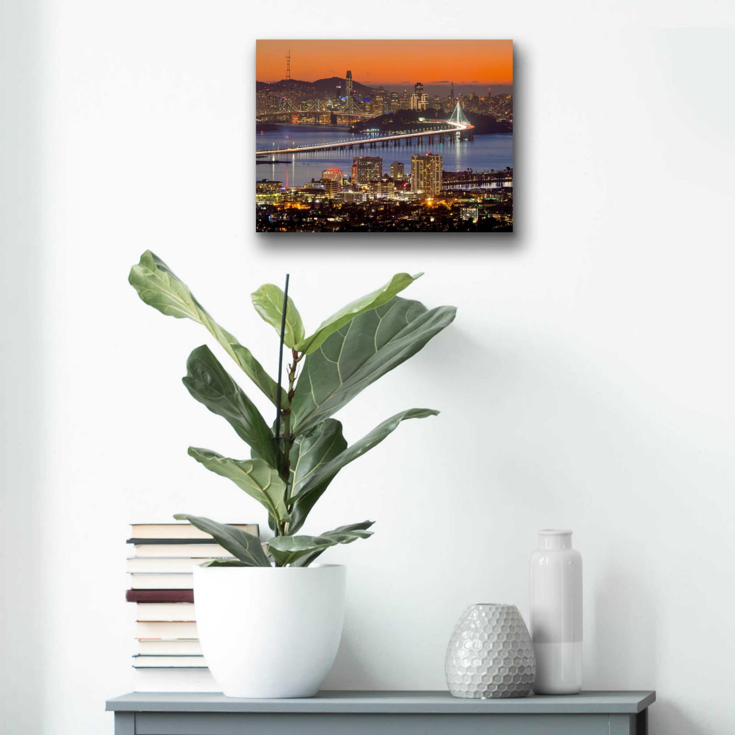 Epic Art 'Bay Bridge from Berkeley' by John Gavrilis, Acrylic Glass Wall Art,16x12