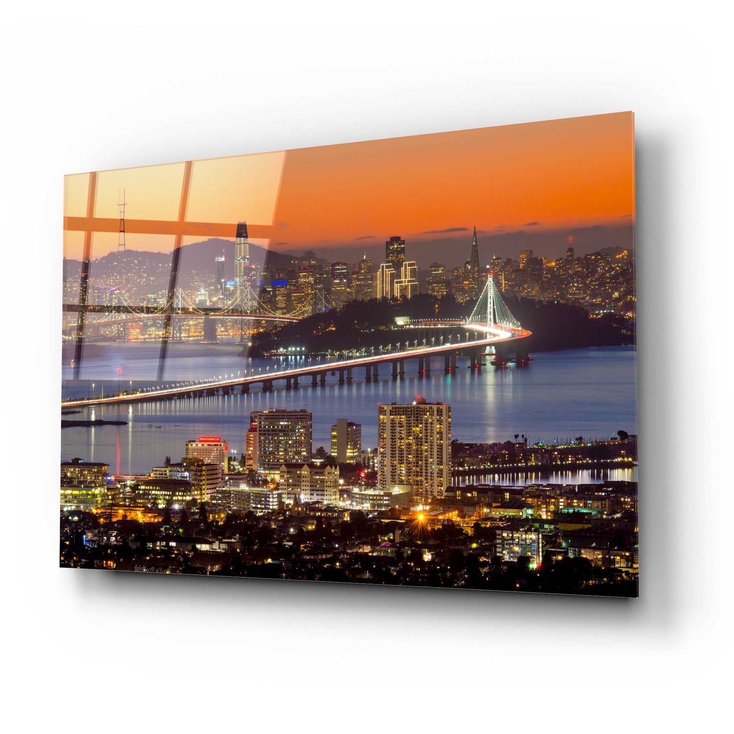 Epic Art 'Bay Bridge from Berkeley' by John Gavrilis, Acrylic Glass Wall Art,24x16