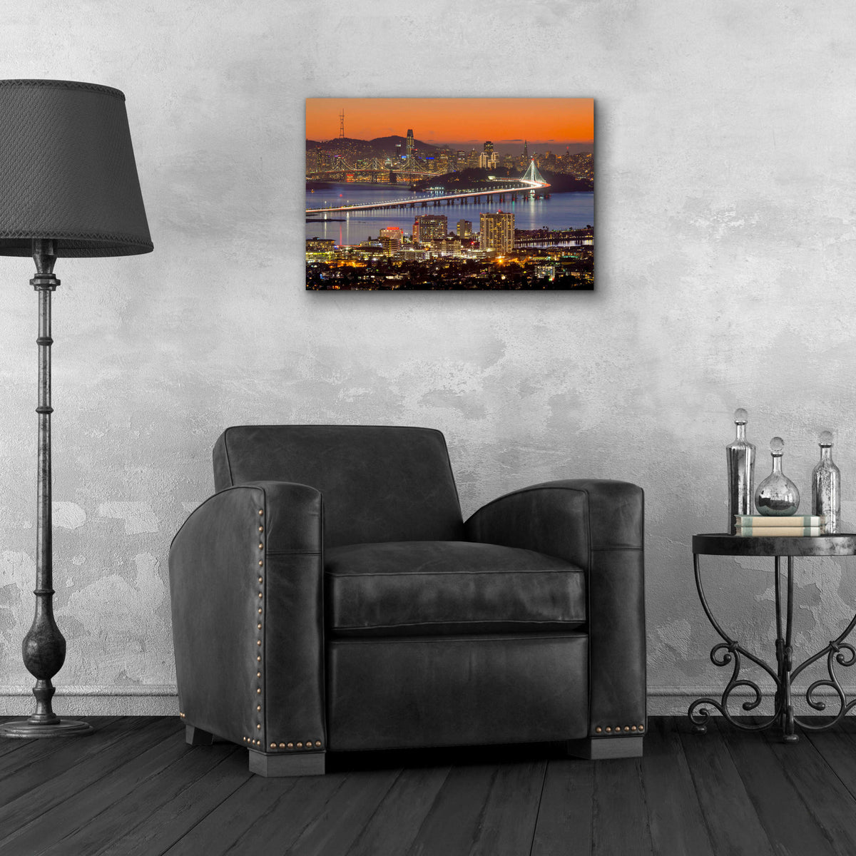 Epic Art 'Bay Bridge from Berkeley' by John Gavrilis, Acrylic Glass Wall Art,24x16