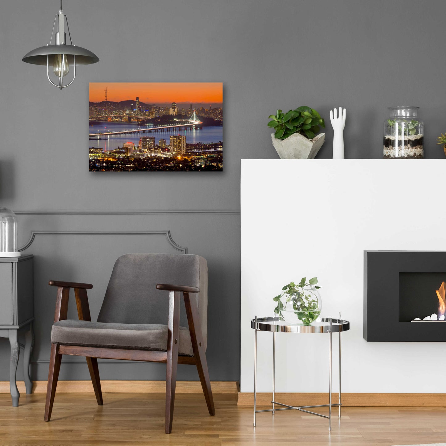 Epic Art 'Bay Bridge from Berkeley' by John Gavrilis, Acrylic Glass Wall Art,24x16