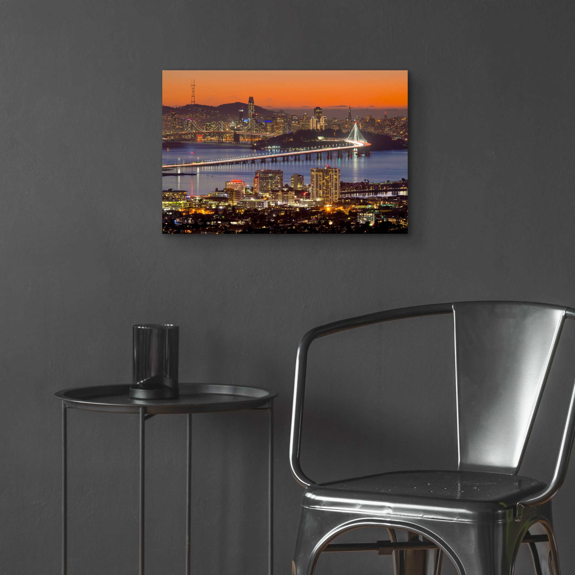 Epic Art 'Bay Bridge from Berkeley' by John Gavrilis, Acrylic Glass Wall Art,24x16