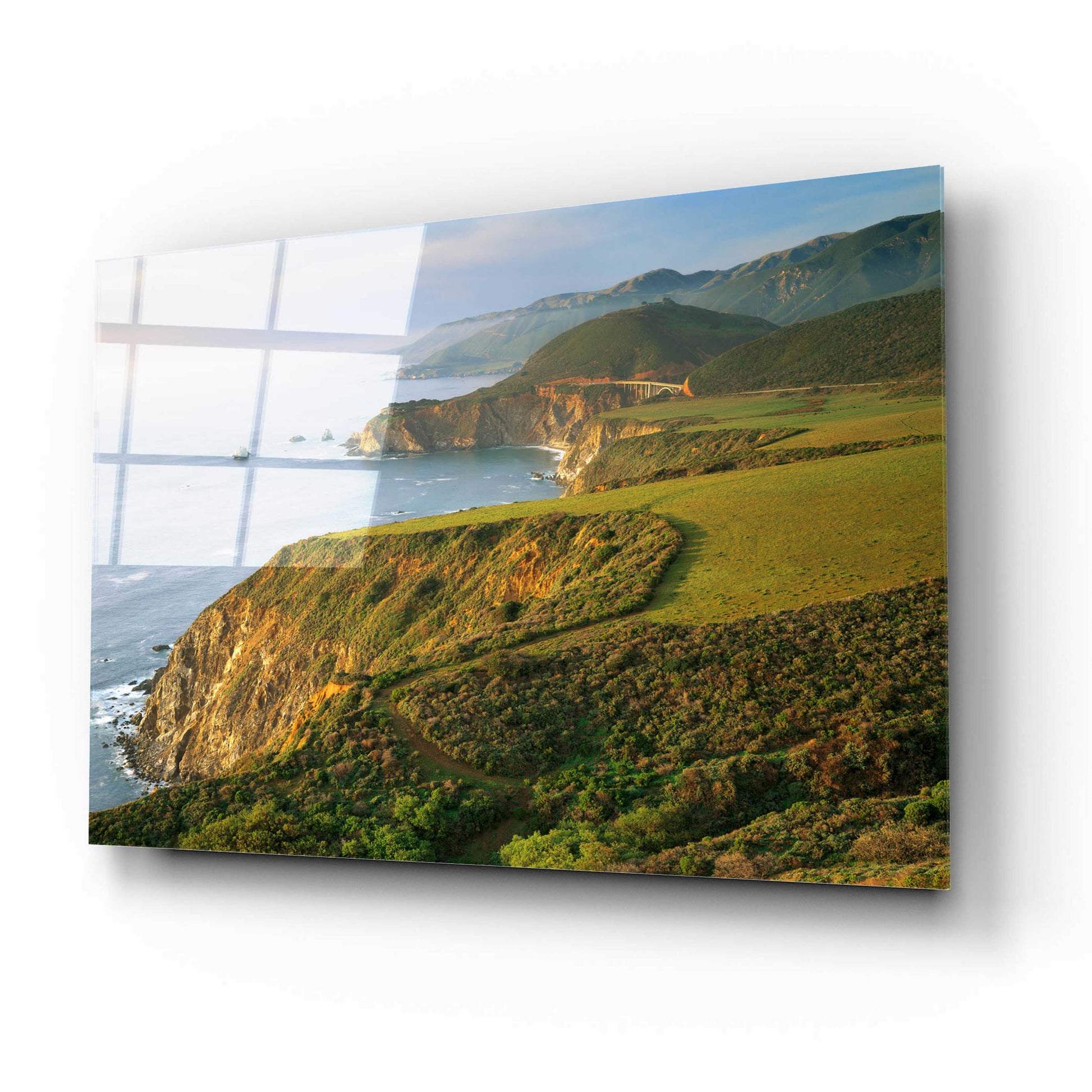 Epic Art 'Bixby Bridge' by John Gavrilis, Acrylic Glass Wall Art,16x12