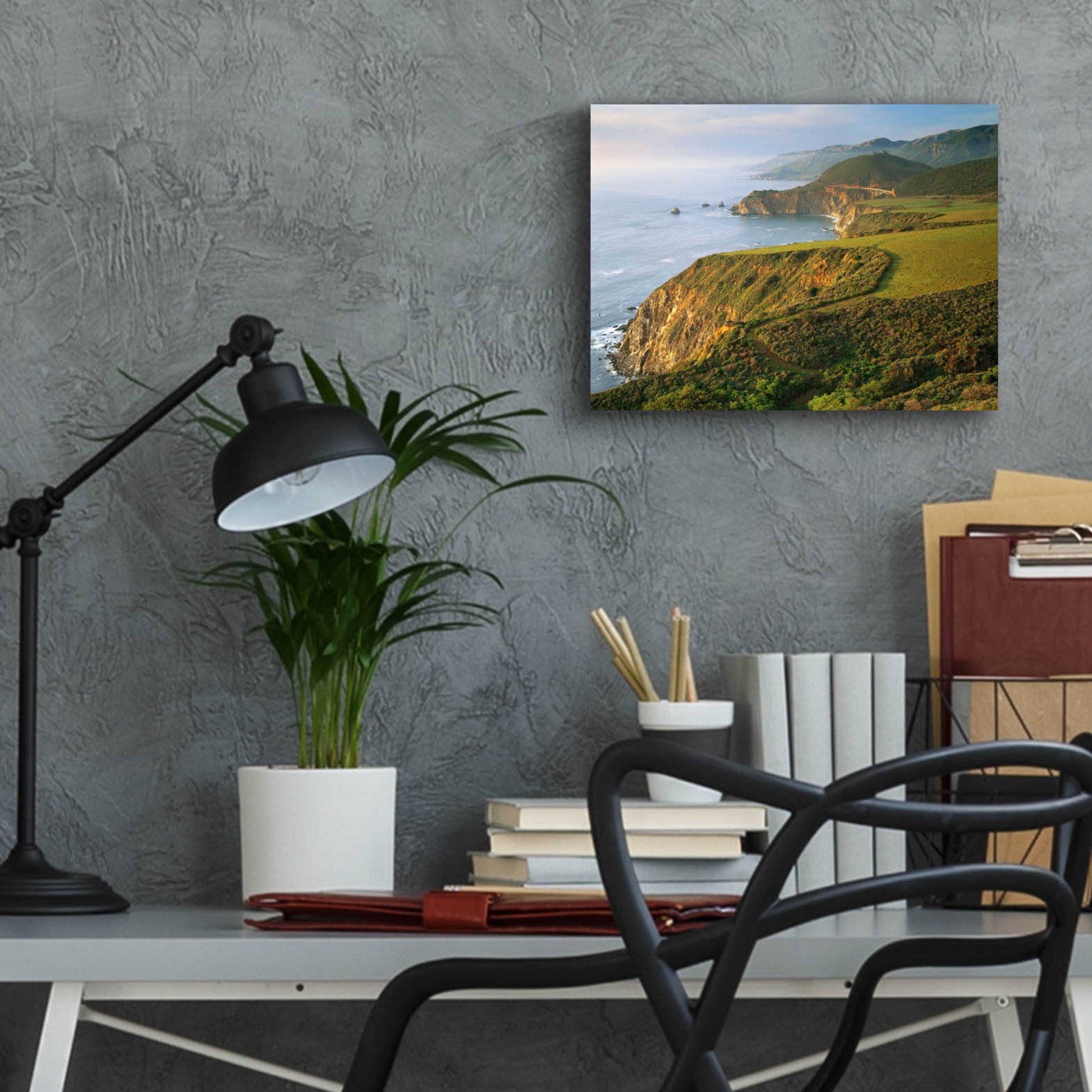 Epic Art 'Bixby Bridge' by John Gavrilis, Acrylic Glass Wall Art,16x12