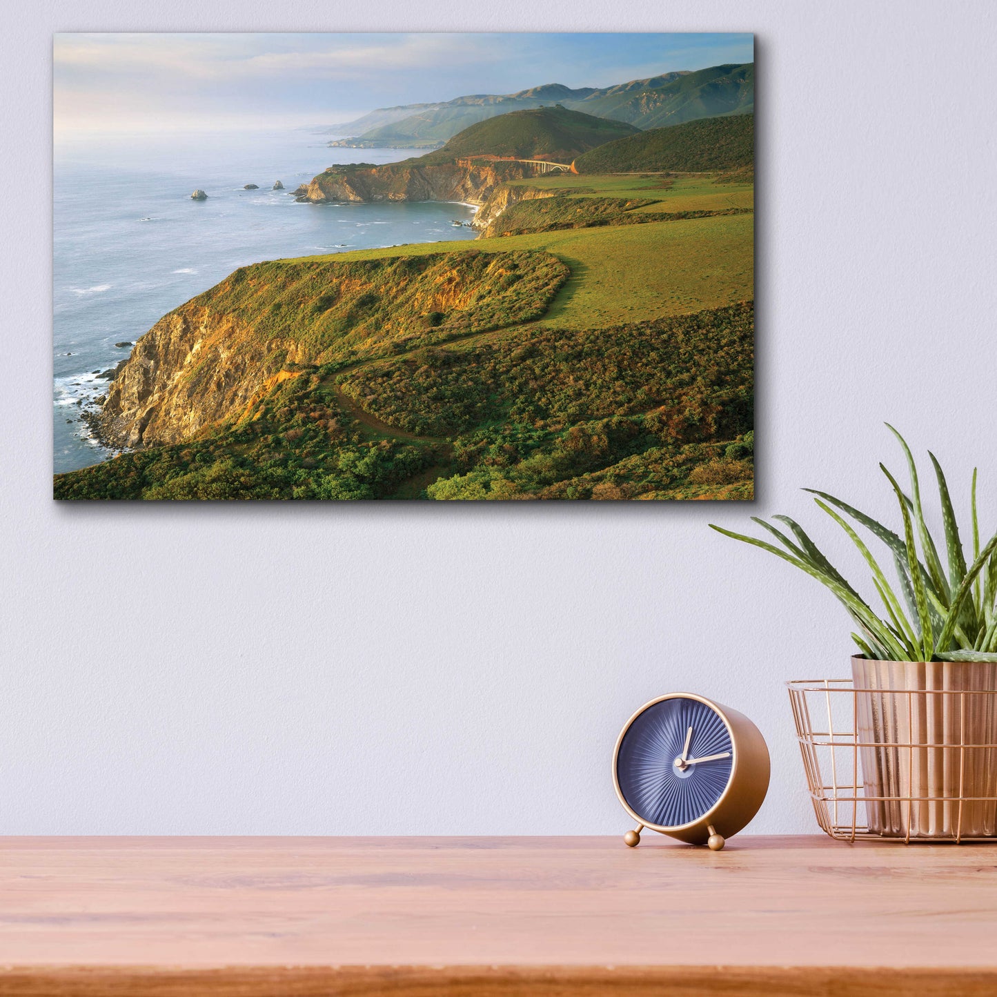 Epic Art 'Bixby Bridge' by John Gavrilis, Acrylic Glass Wall Art,16x12