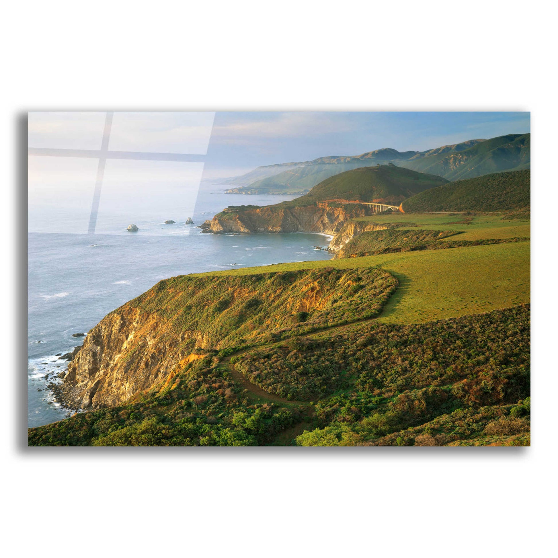 Epic Art 'Bixby Bridge' by John Gavrilis, Acrylic Glass Wall Art,16x12