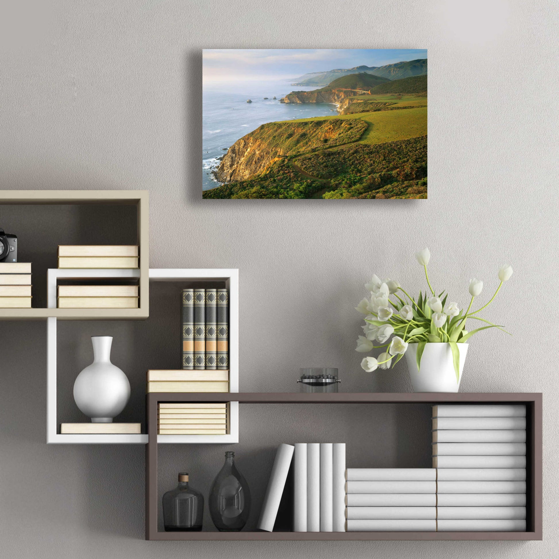 Epic Art 'Bixby Bridge' by John Gavrilis, Acrylic Glass Wall Art,24x16