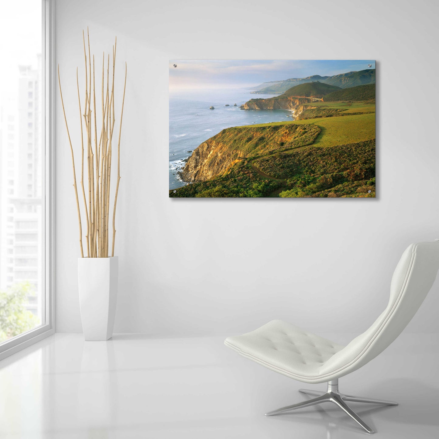 Epic Art 'Bixby Bridge' by John Gavrilis, Acrylic Glass Wall Art,36x24