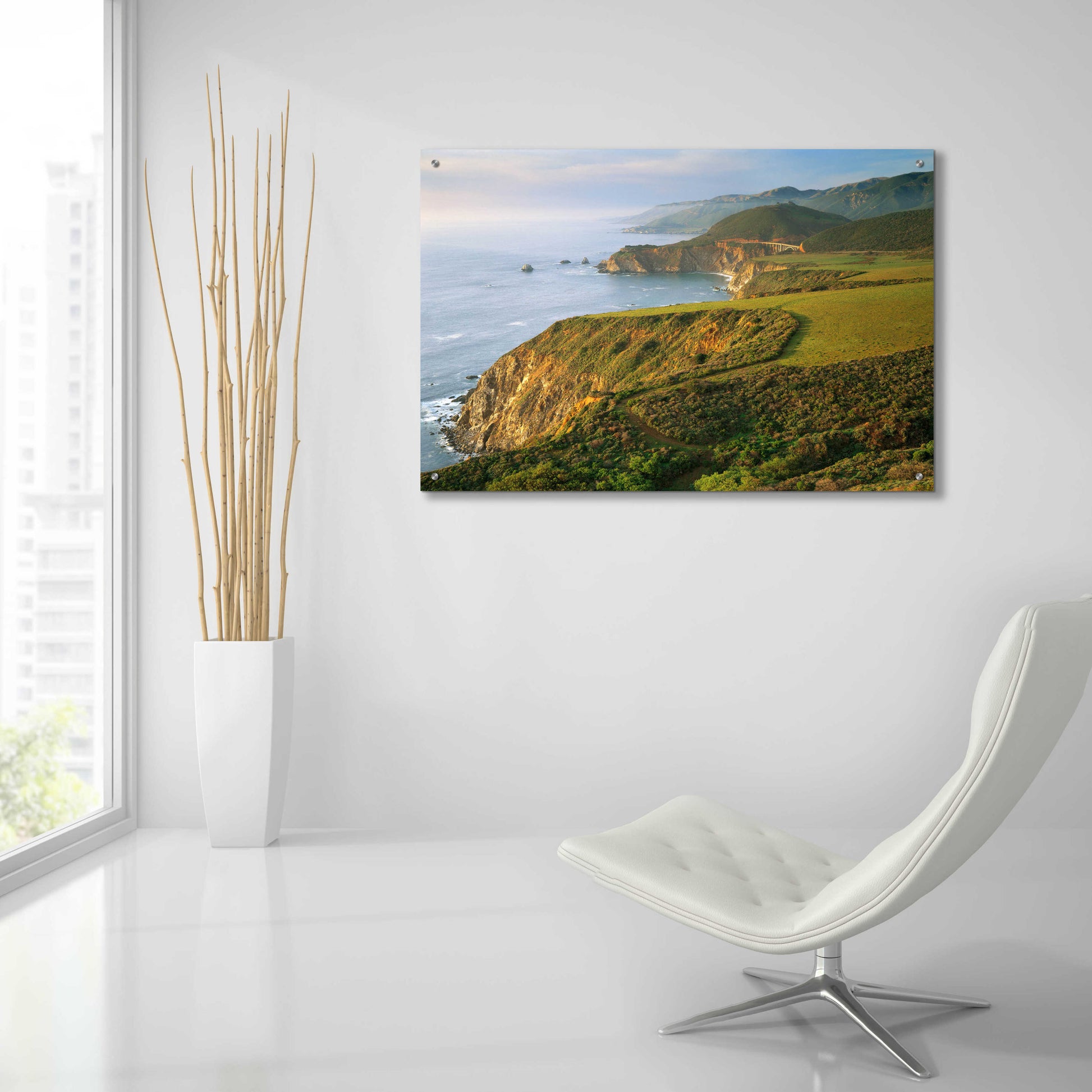 Epic Art 'Bixby Bridge' by John Gavrilis, Acrylic Glass Wall Art,36x24