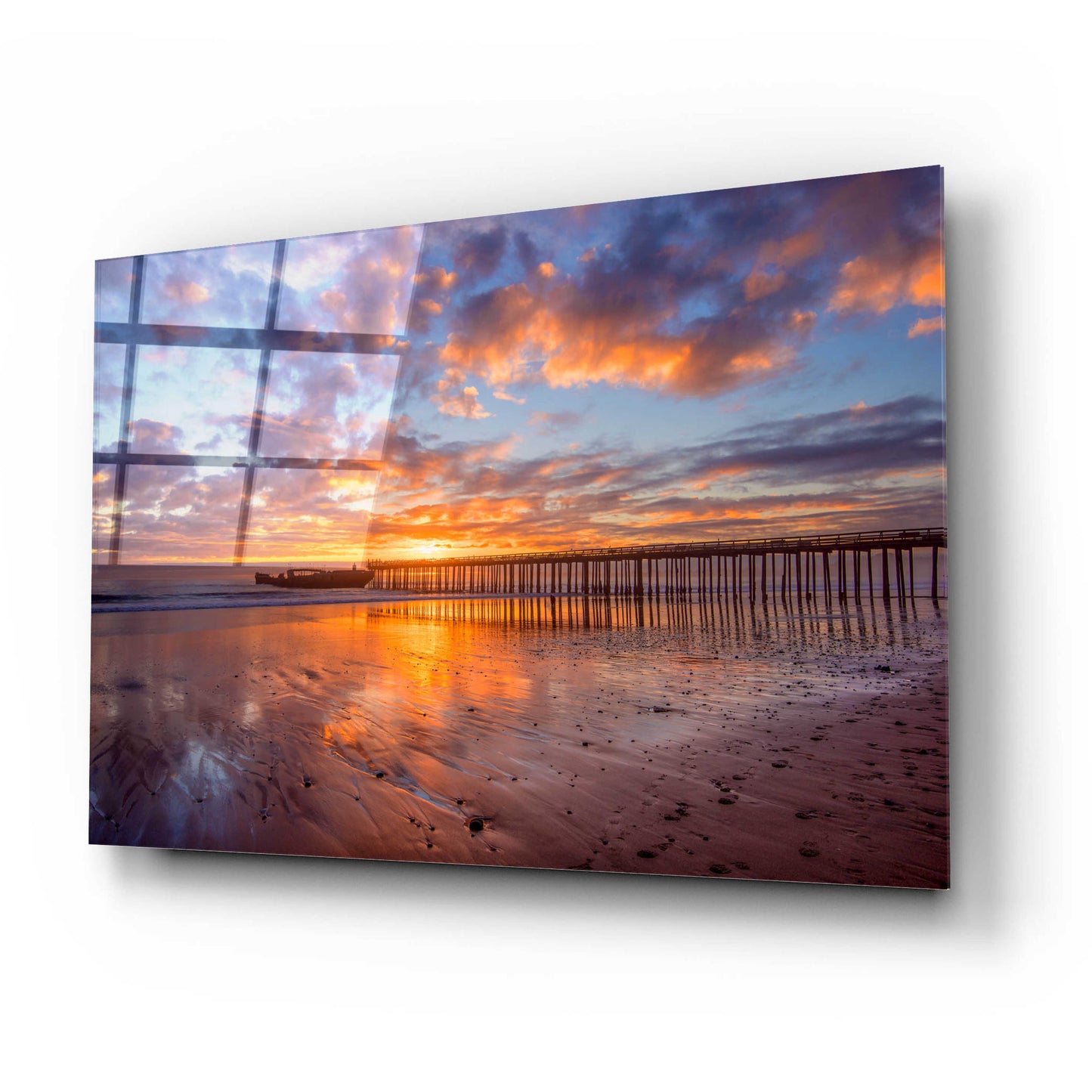 Epic Art 'Cement Ship Sunset' by John Gavrilis, Acrylic Glass Wall Art,24x16