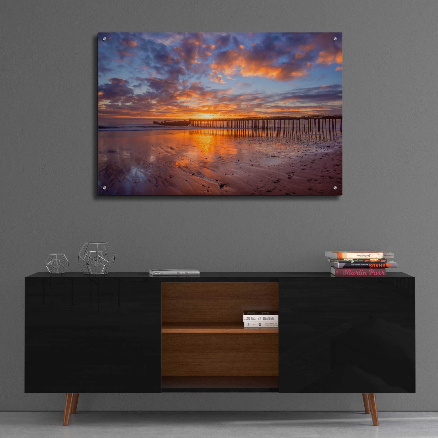 Epic Art 'Cement Ship Sunset' by John Gavrilis, Acrylic Glass Wall Art,36x24