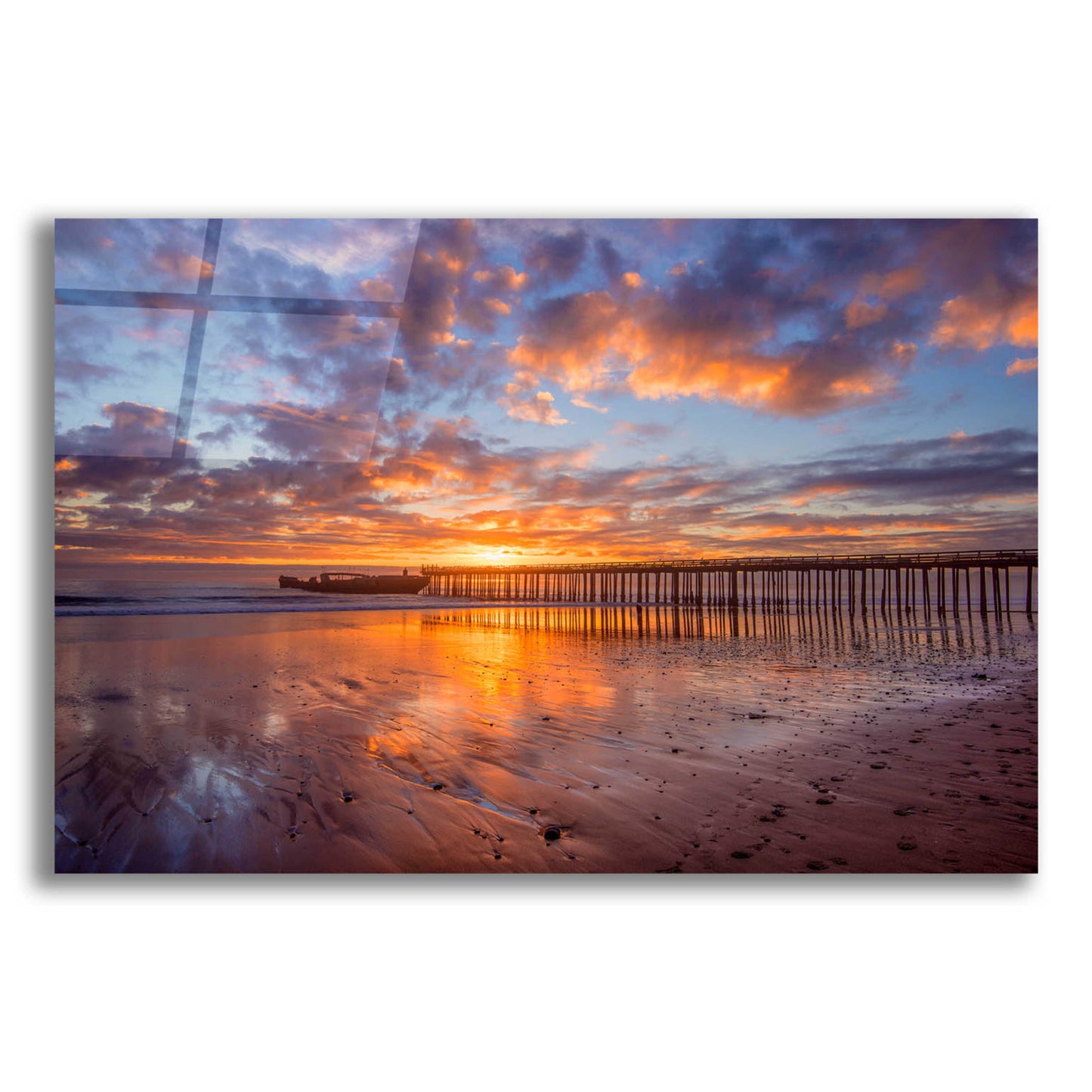 Epic Art 'Cement Ship Sunset' by John Gavrilis, Acrylic Glass Wall Art