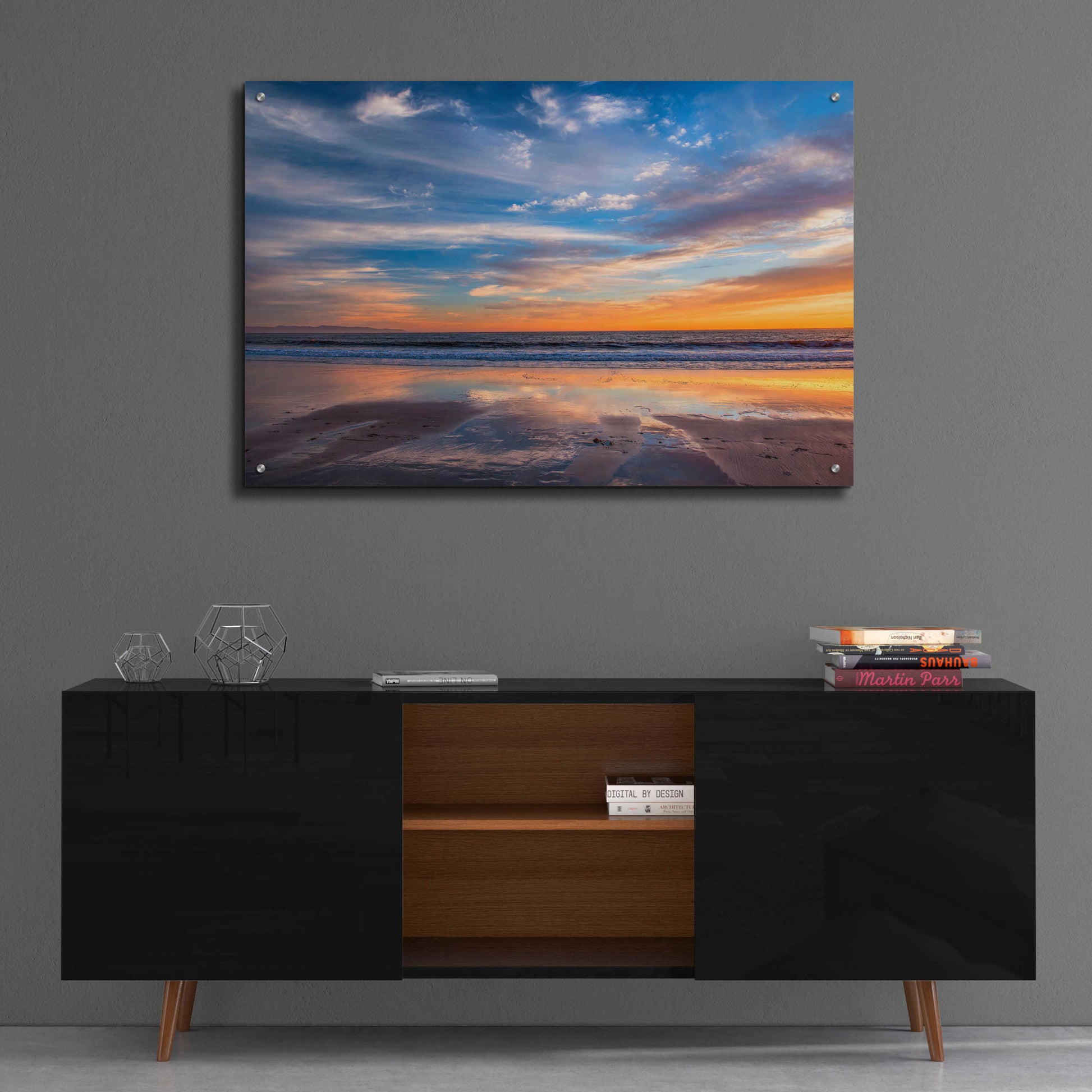 Epic Art 'Cloud Reflections Twin Lakes Beach' by John Gavrilis, Acrylic Glass Wall Art,36x24