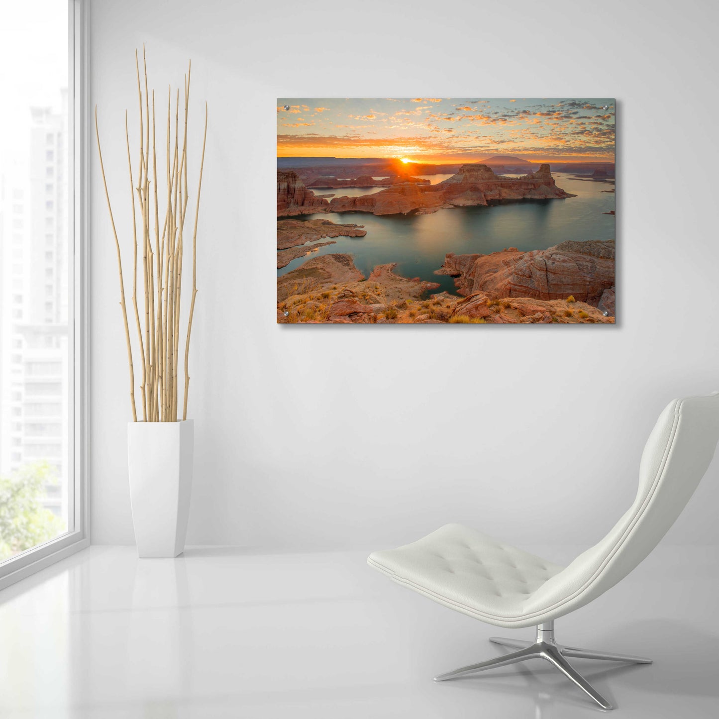 Epic Art 'Gunsight Sunrise' by John Gavrilis, Acrylic Glass Wall Art,36x24