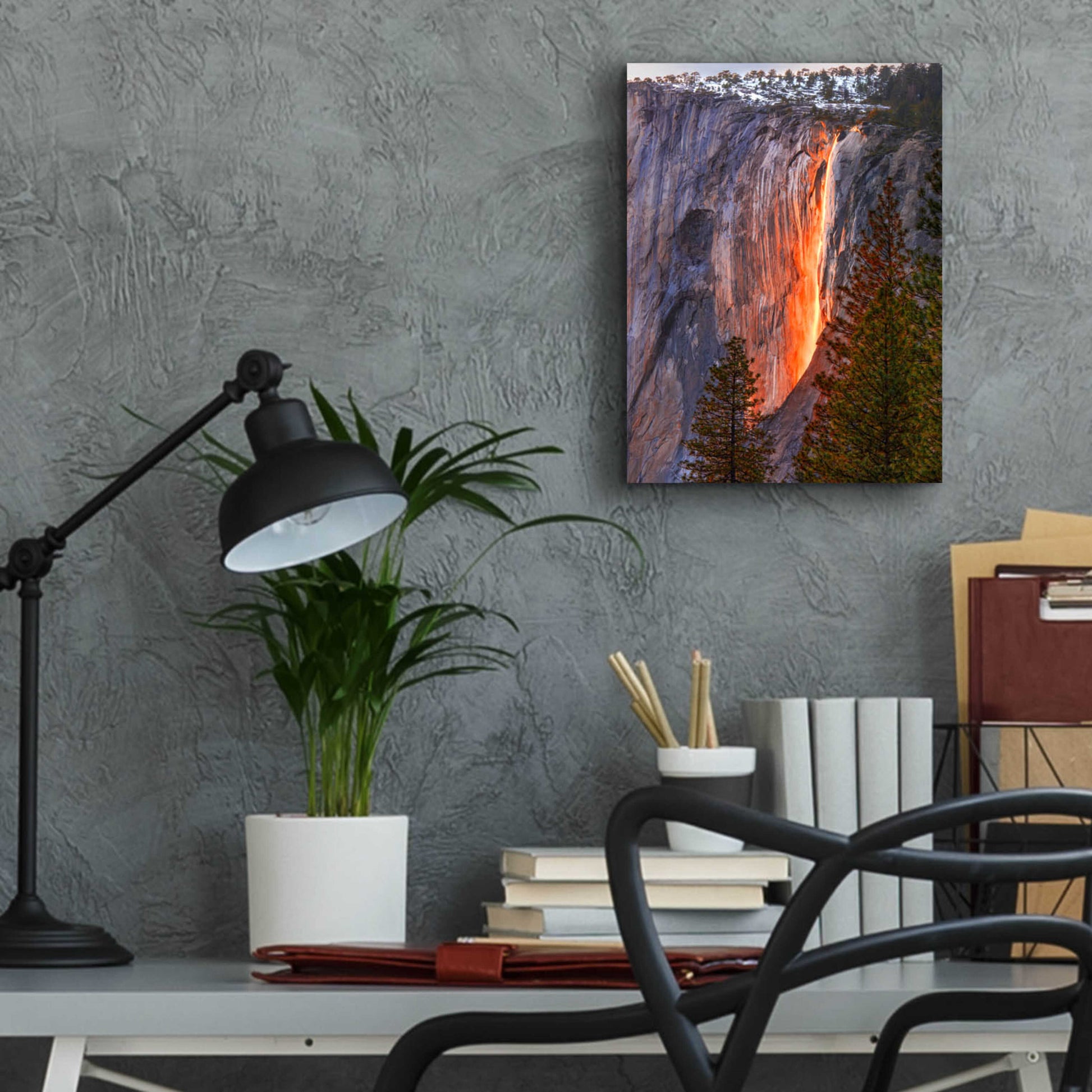 Epic Art 'Horsetail Fall' by John Gavrilis, Acrylic Glass Wall Art,12x16