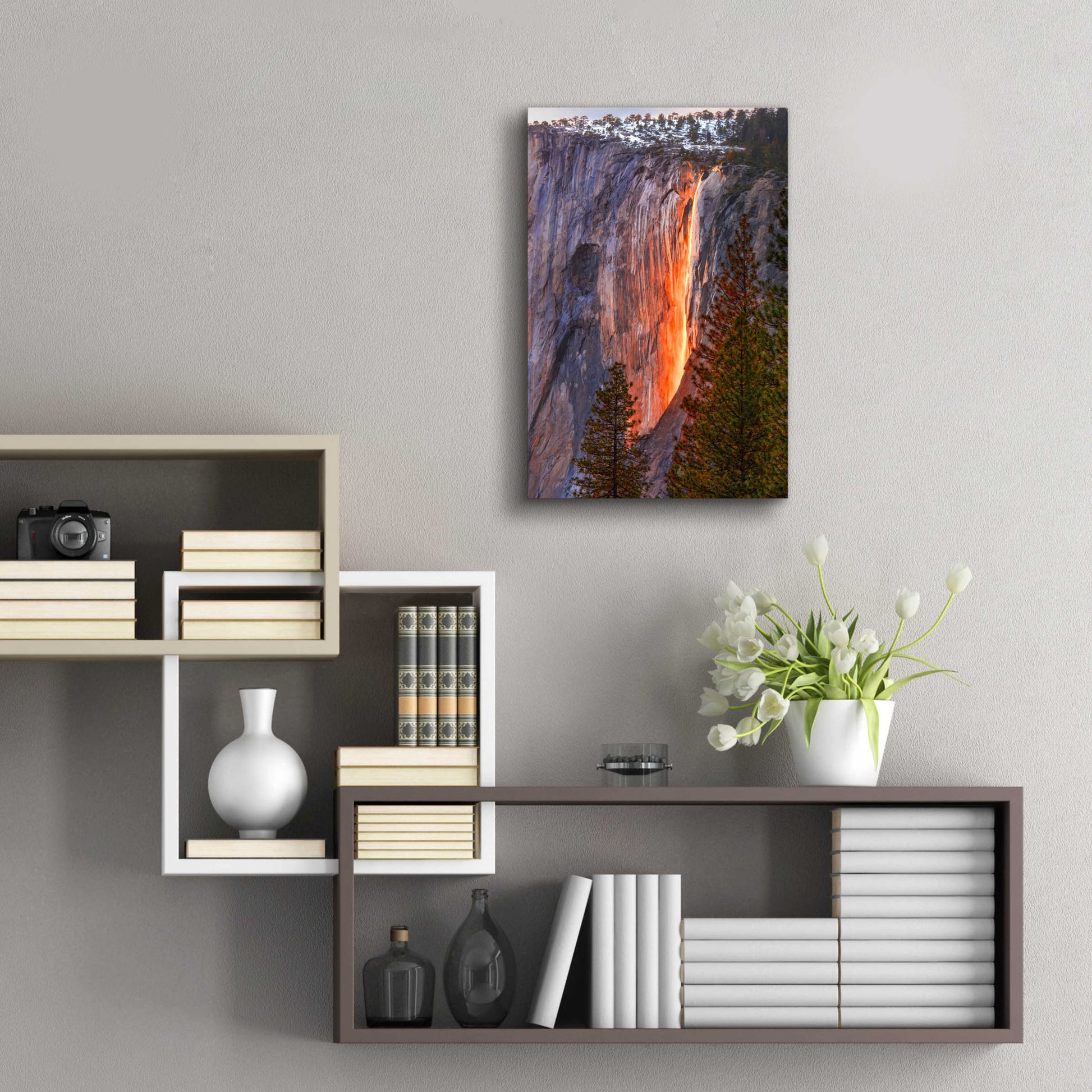 Epic Art 'Horsetail Fall' by John Gavrilis, Acrylic Glass Wall Art,16x24