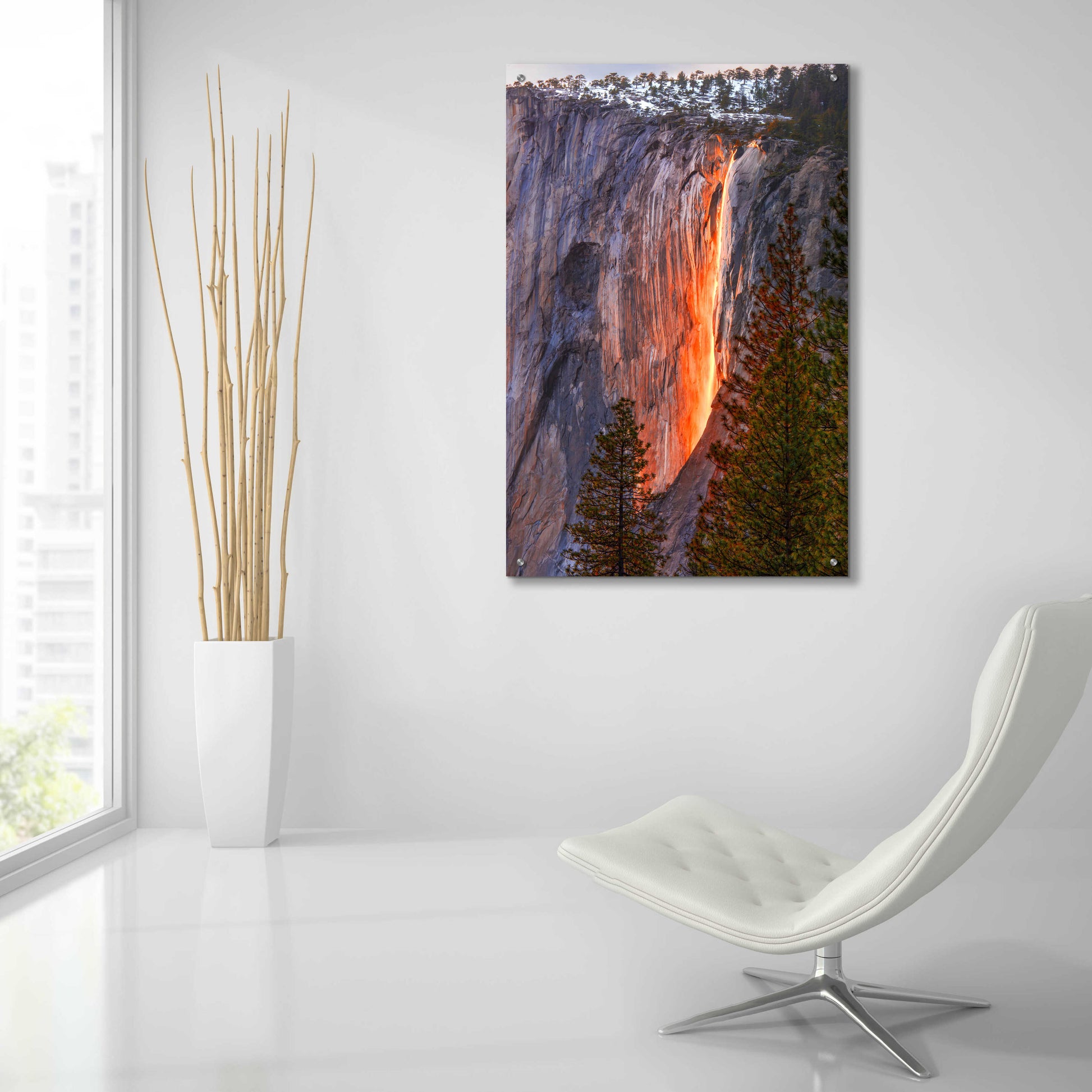 Epic Art 'Horsetail Fall' by John Gavrilis, Acrylic Glass Wall Art,24x36