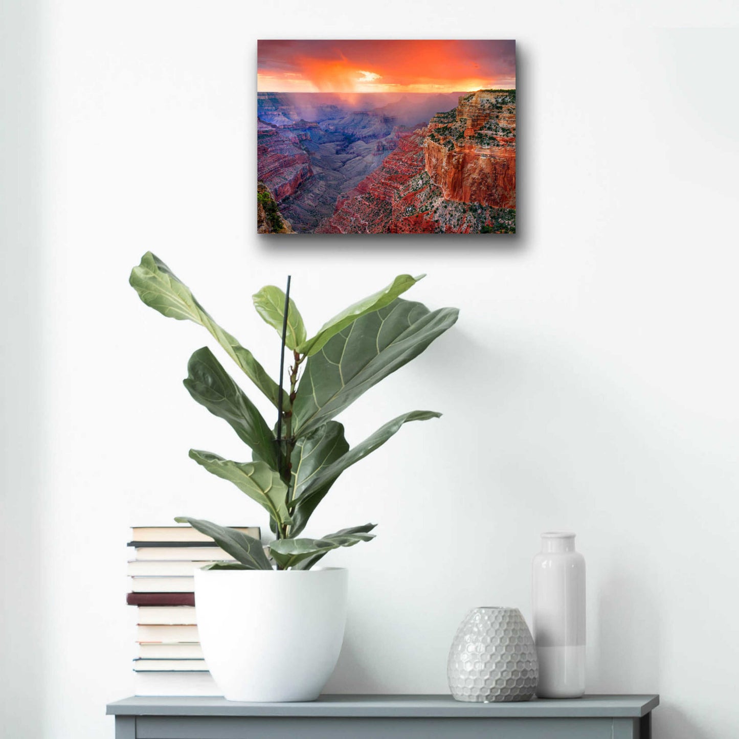 Epic Art 'Monsoon Sunset' by John Gavrilis, Acrylic Glass Wall Art,16x12