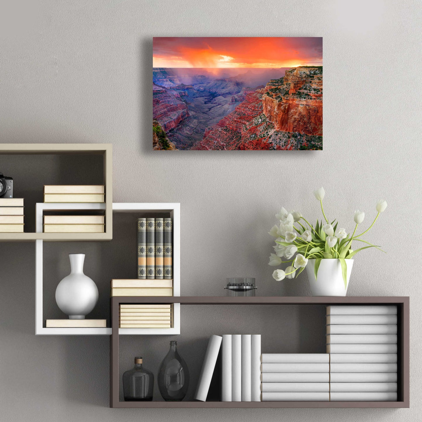 Epic Art 'Monsoon Sunset' by John Gavrilis, Acrylic Glass Wall Art,24x16