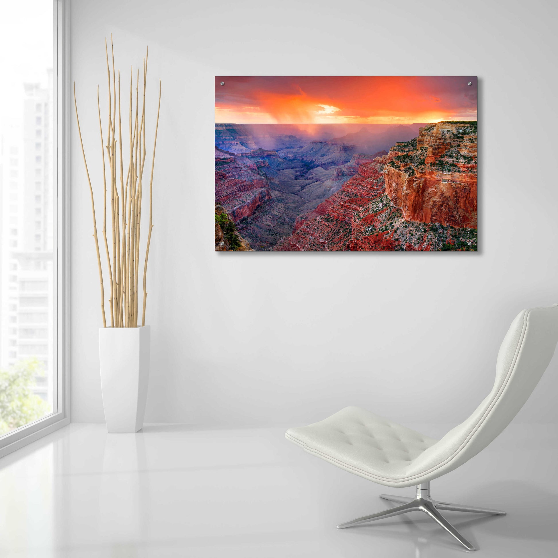 Epic Art 'Monsoon Sunset' by John Gavrilis, Acrylic Glass Wall Art,36x24