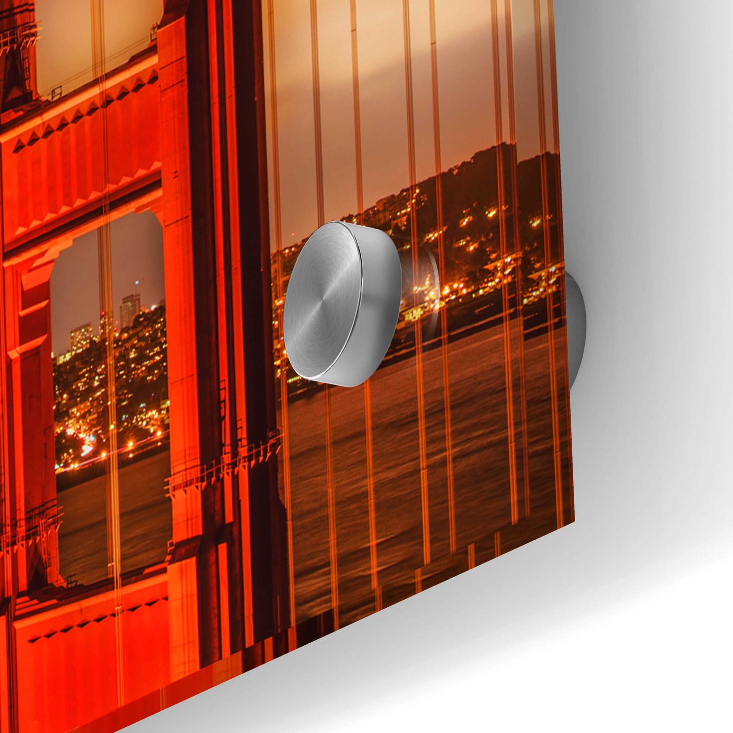 Epic Art 'N. Tower Panorama - GG Bridge' by John Gavrilis, Acrylic Glass Wall Art,48x24