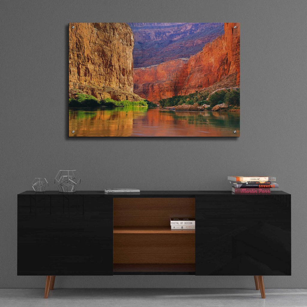 Epic Art 'Red Wall Gorge' by John Gavrilis, Acrylic Glass Wall Art,36x24