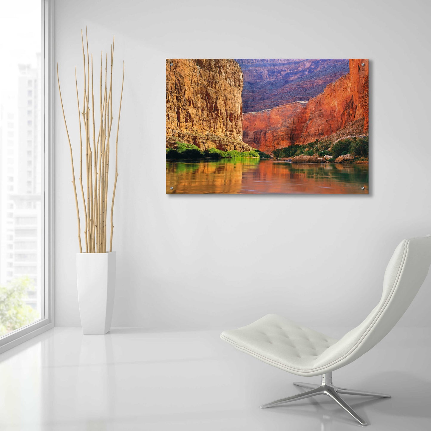 Epic Art 'Red Wall Gorge' by John Gavrilis, Acrylic Glass Wall Art,36x24