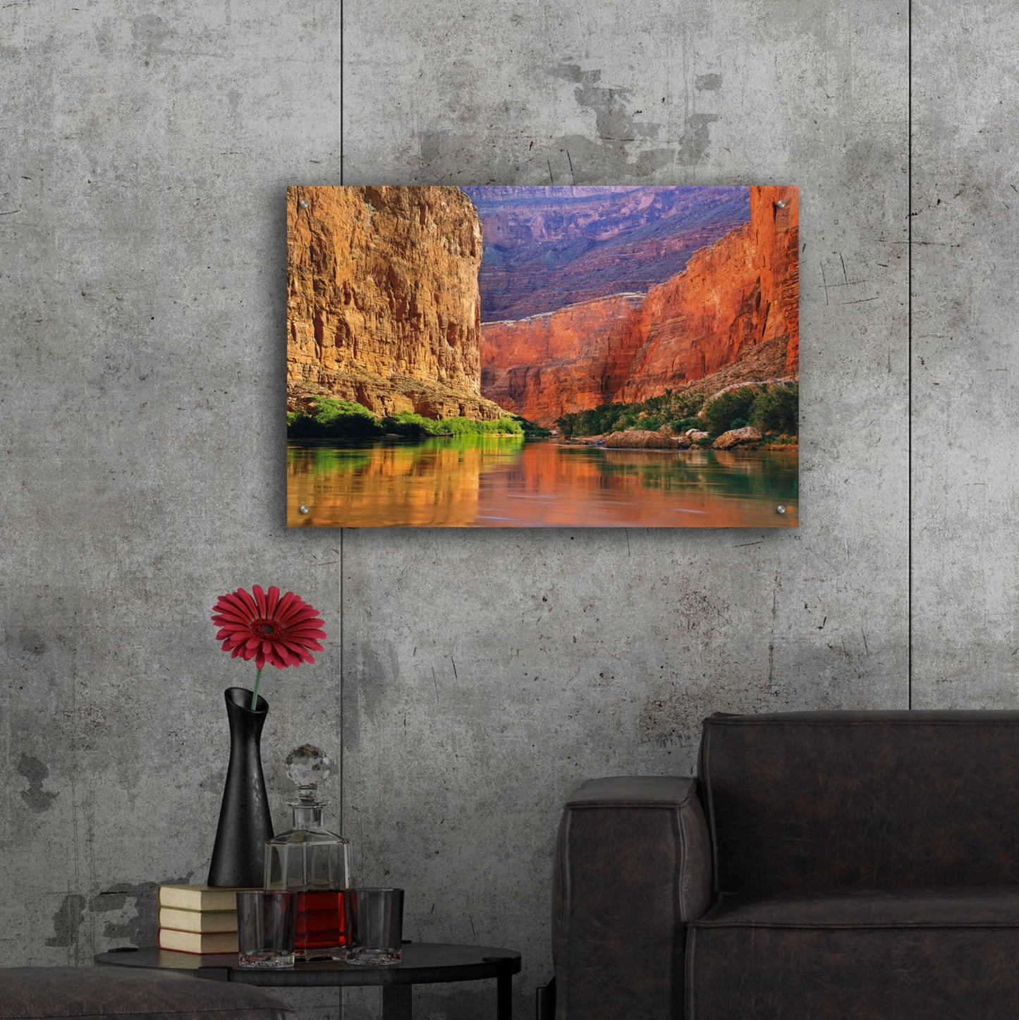 Epic Art 'Red Wall Gorge' by John Gavrilis, Acrylic Glass Wall Art,36x24