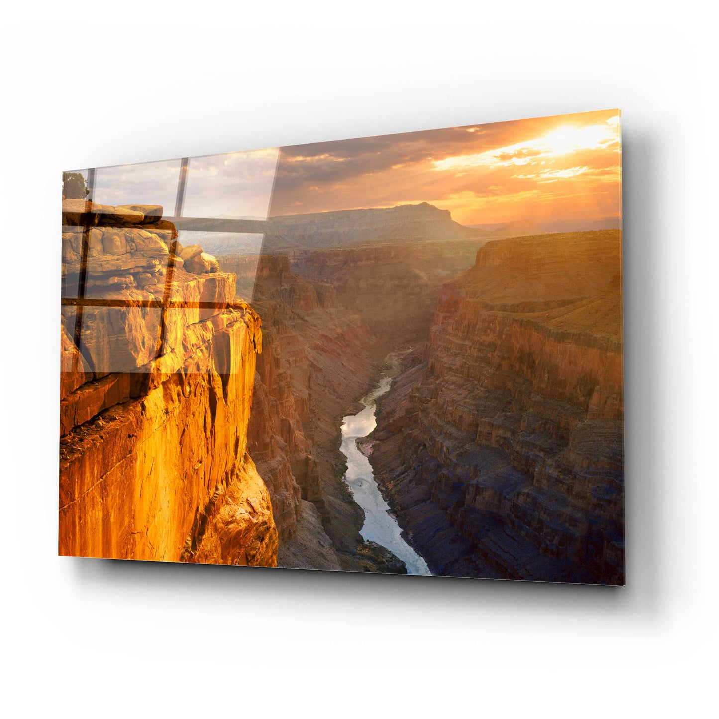 Epic Art 'Toroweap Sunrise' by John Gavrilis, Acrylic Glass Wall Art,24x16