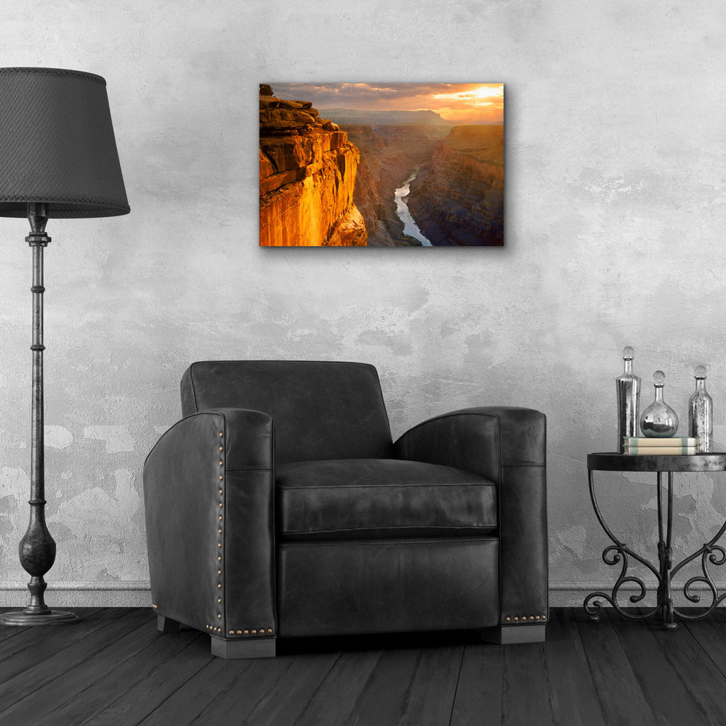 Epic Art 'Toroweap Sunrise' by John Gavrilis, Acrylic Glass Wall Art,24x16