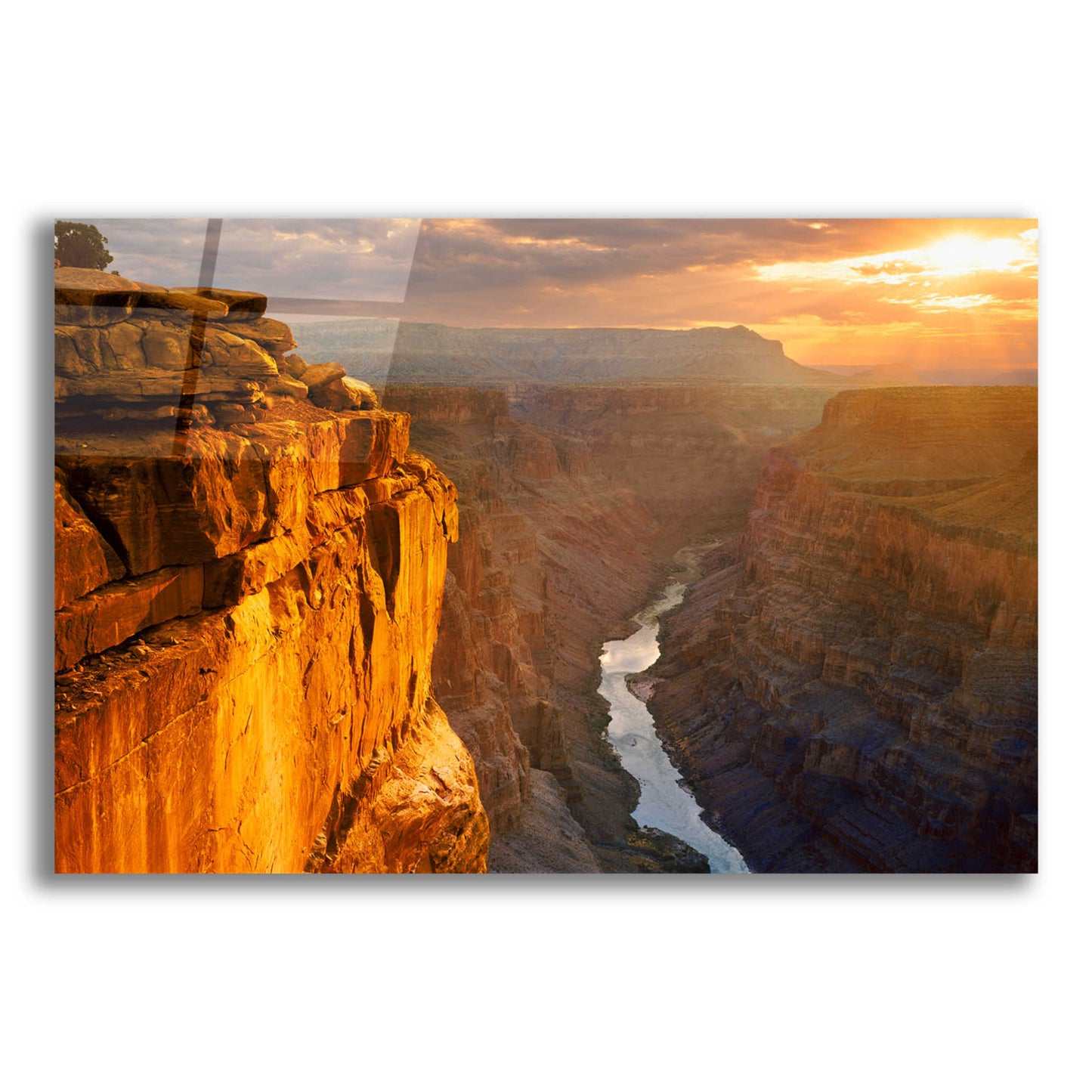 Epic Art 'Toroweap Sunrise' by John Gavrilis, Acrylic Glass Wall Art,24x16