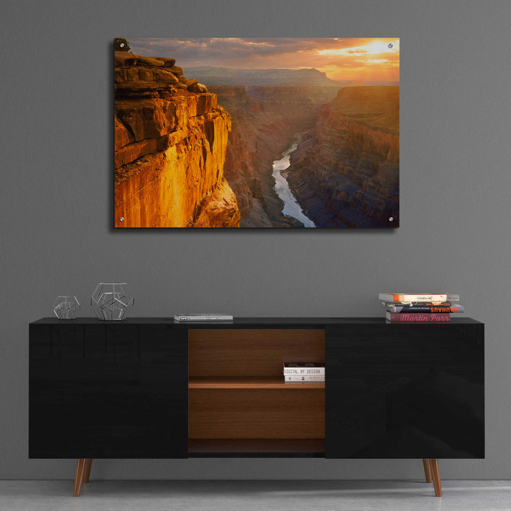 Epic Art 'Toroweap Sunrise' by John Gavrilis, Acrylic Glass Wall Art,36x24