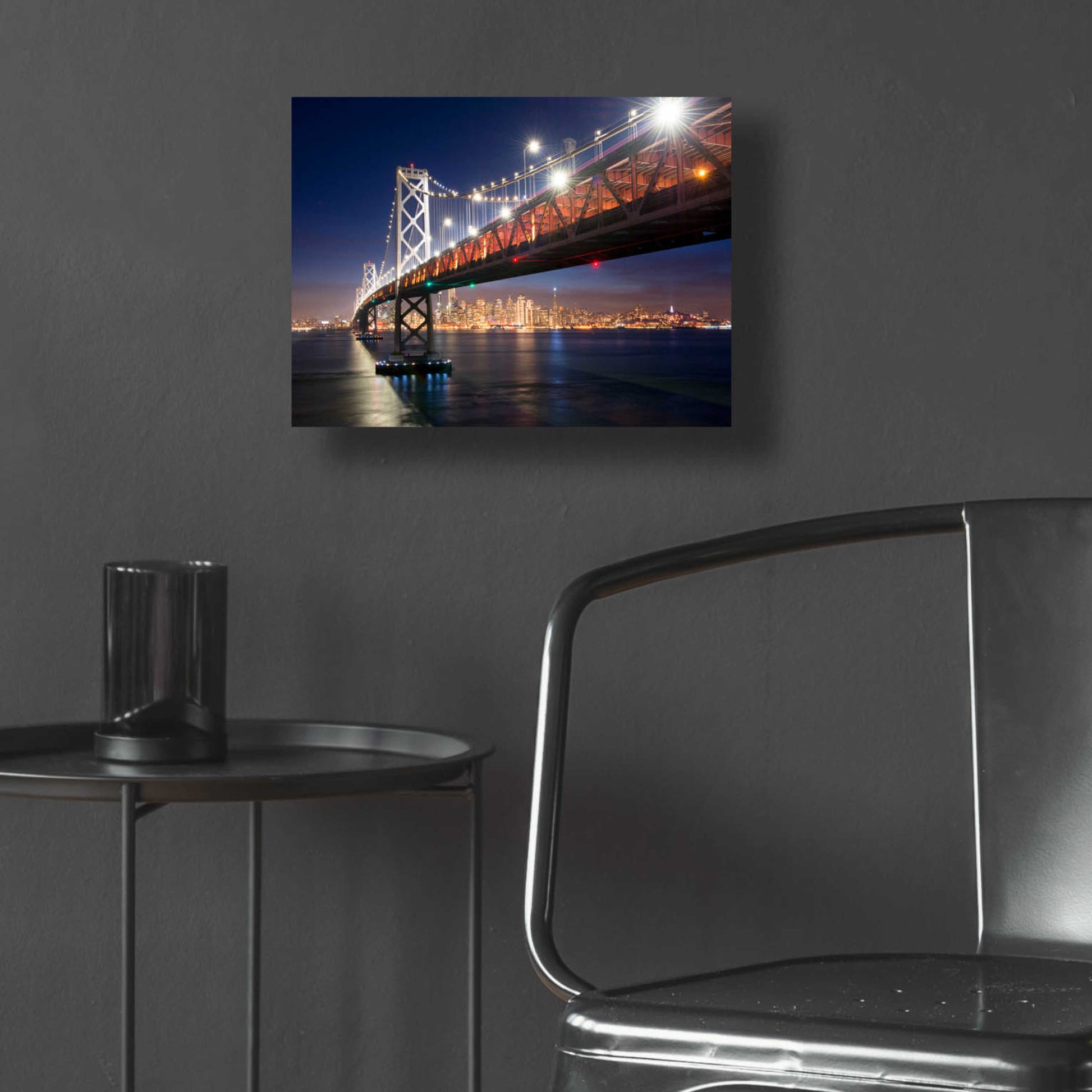 Epic Art 'Under The Bay Bridge' by John Gavrilis, Acrylic Glass Wall Art,16x12