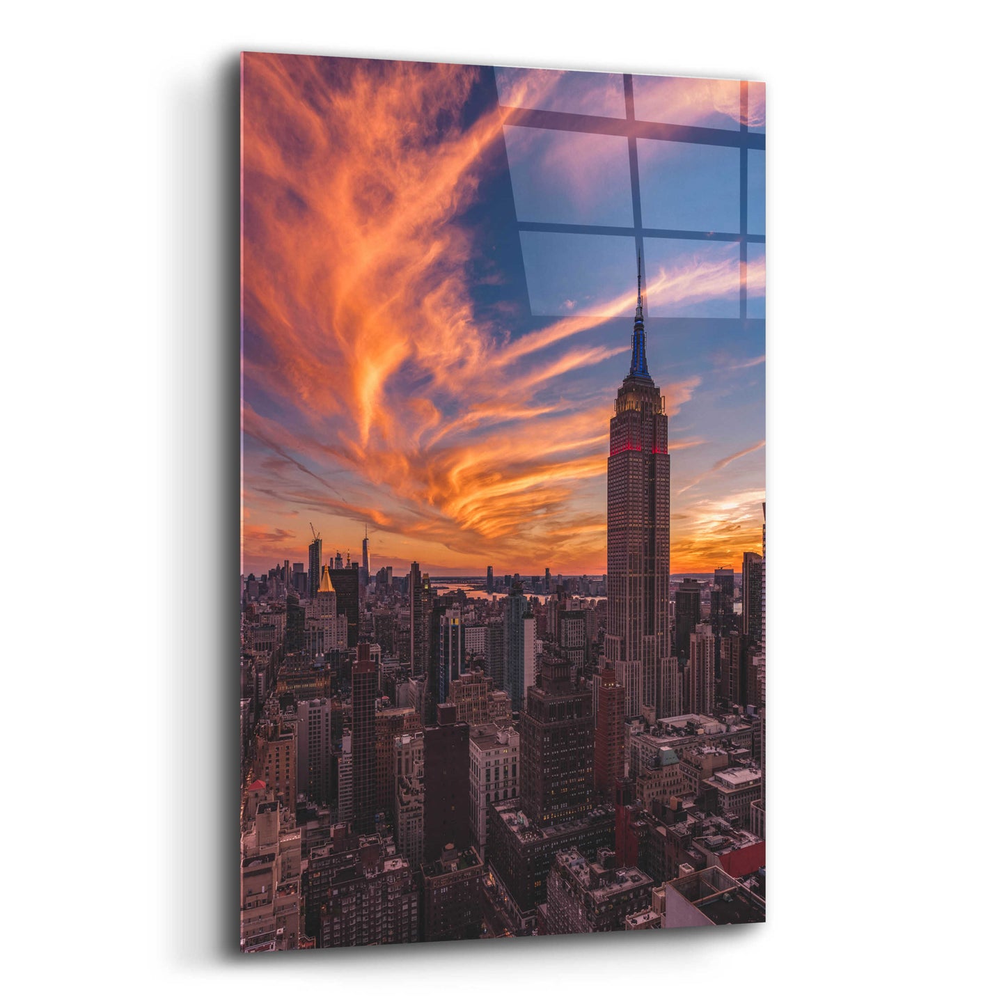 Epic Art '9-11 New York Sunset' by Bruce Getty, Acrylic Glass Wall Art,12x16