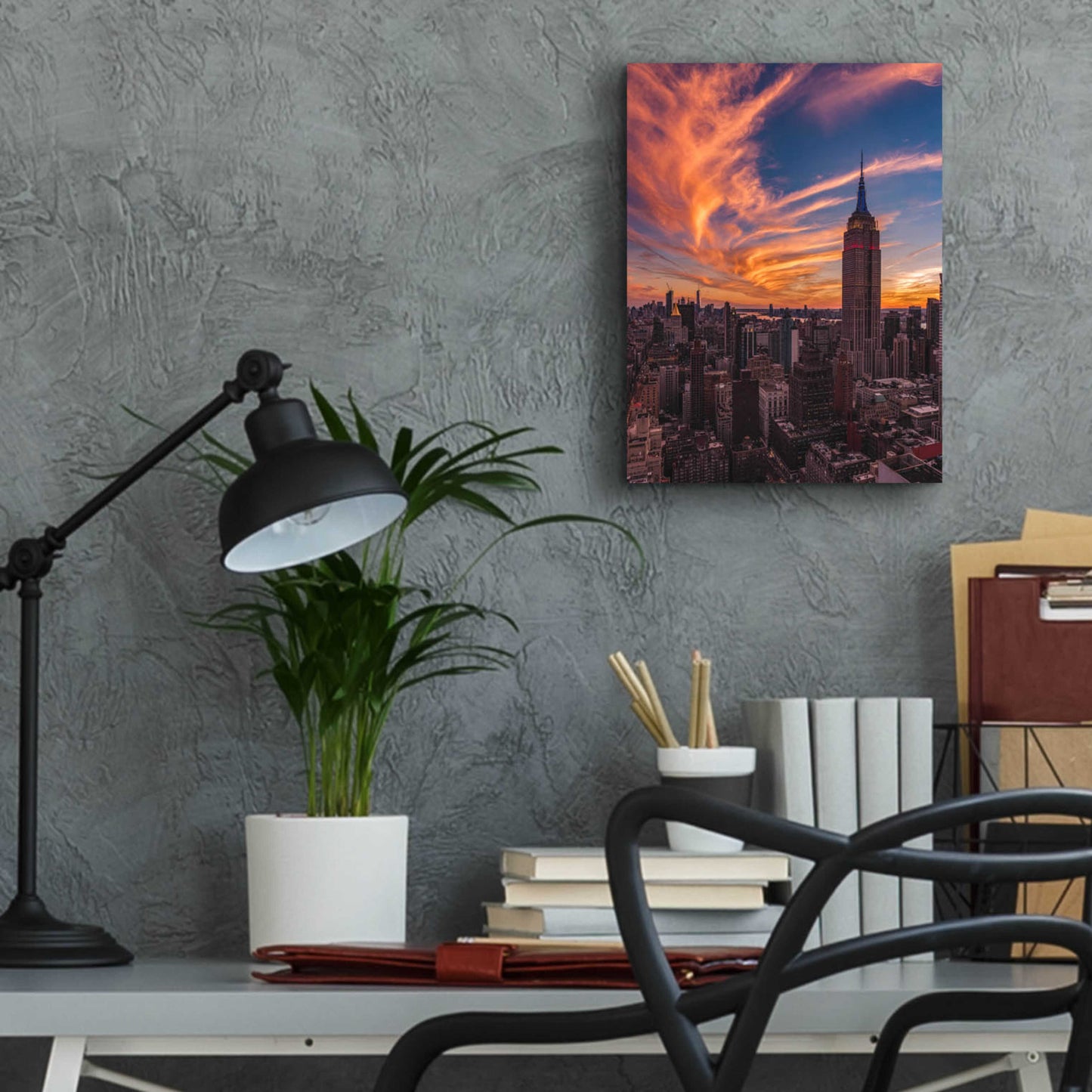 Epic Art '9-11 New York Sunset' by Bruce Getty, Acrylic Glass Wall Art,12x16