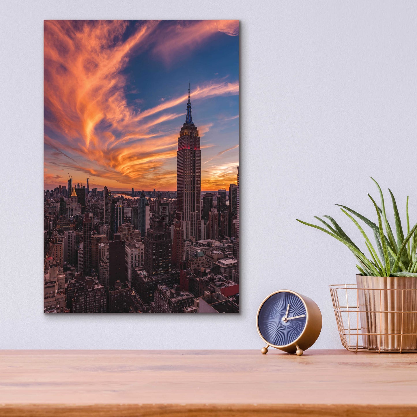 Epic Art '9-11 New York Sunset' by Bruce Getty, Acrylic Glass Wall Art,12x16