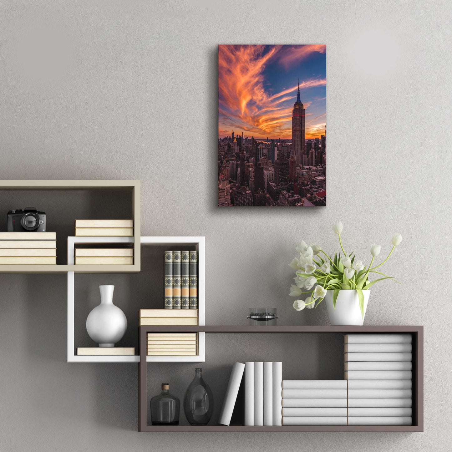 Epic Art '9-11 New York Sunset' by Bruce Getty, Acrylic Glass Wall Art,16x24