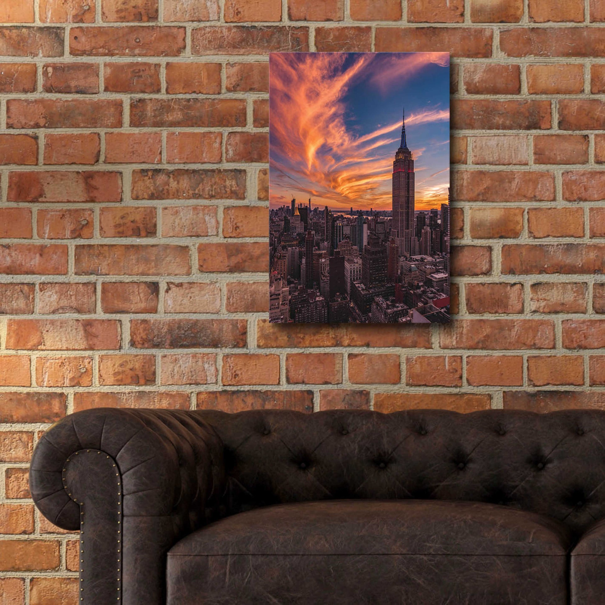 Epic Art '9-11 New York Sunset' by Bruce Getty, Acrylic Glass Wall Art,16x24