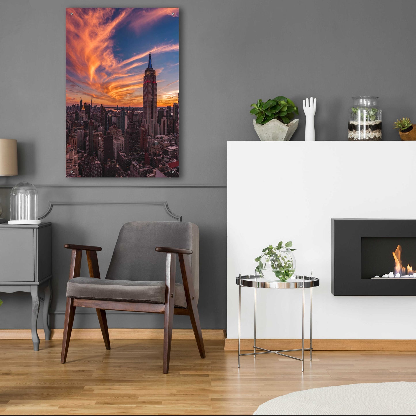 Epic Art '9-11 New York Sunset' by Bruce Getty, Acrylic Glass Wall Art,24x36